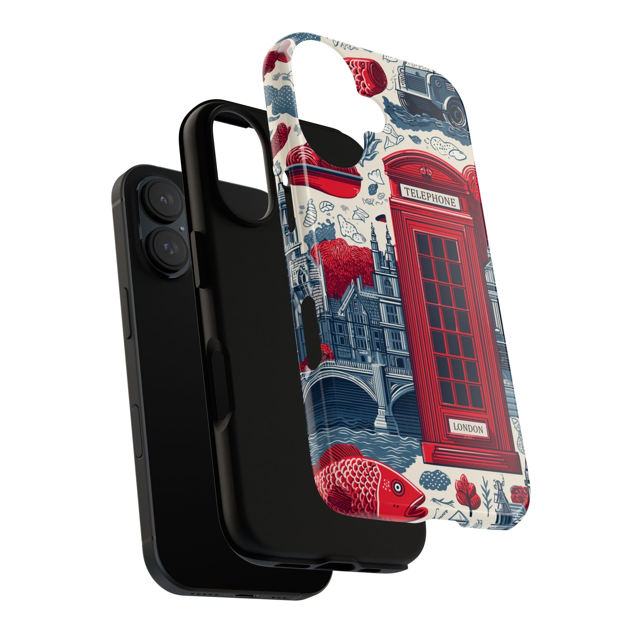 Stylish Phone Case Featuring Iconic London Design, Protective Cover, Gift for Travelers, Trendy Accessory, UK Inspired Tech Gear