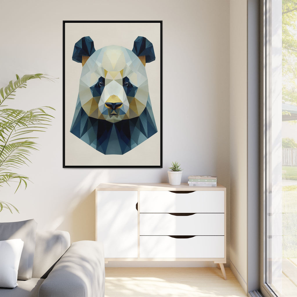 Geometric Panda Prism: Low-Poly Digital Wildlife Art, Minimalist Triangular Design   |  Personalized & Custom Orders Available