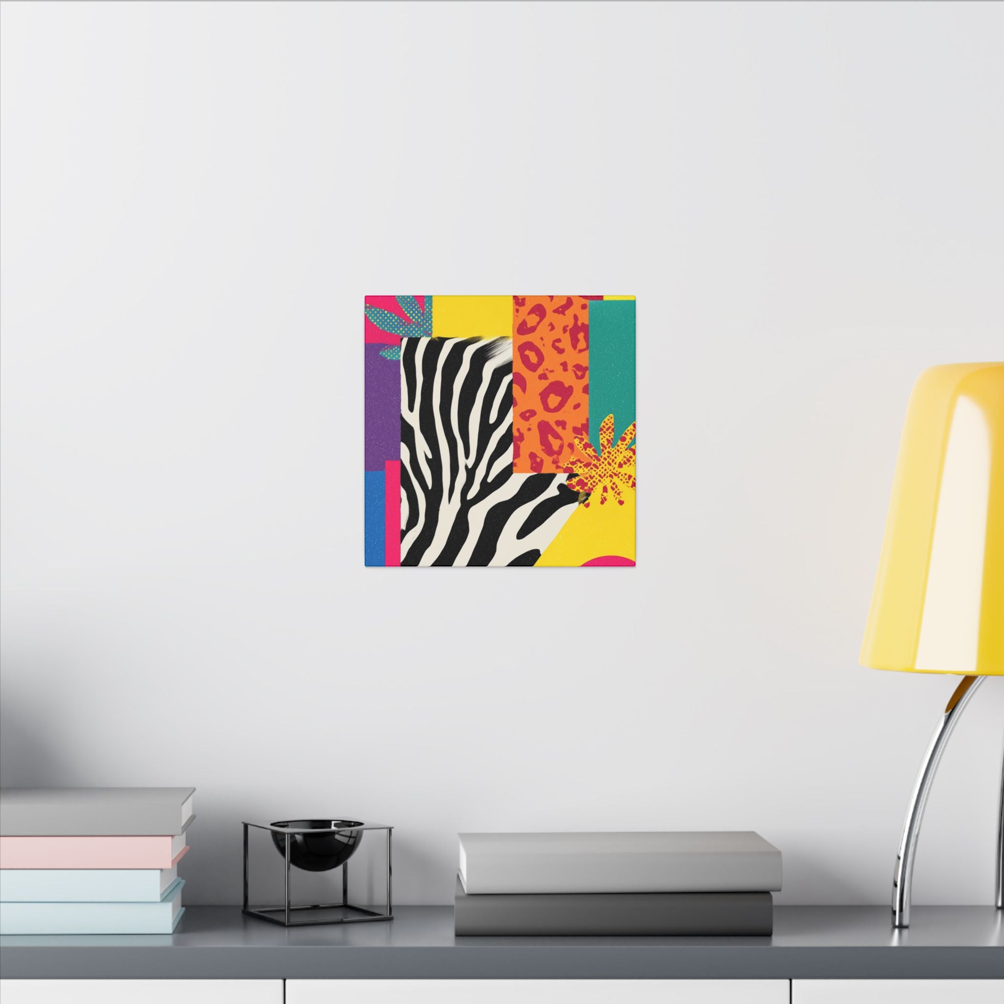 Pop Geometry: Zebra Leopard Fusion, Geometric Color Block, Modern Abstract Design   |   Custom Orders Accepted