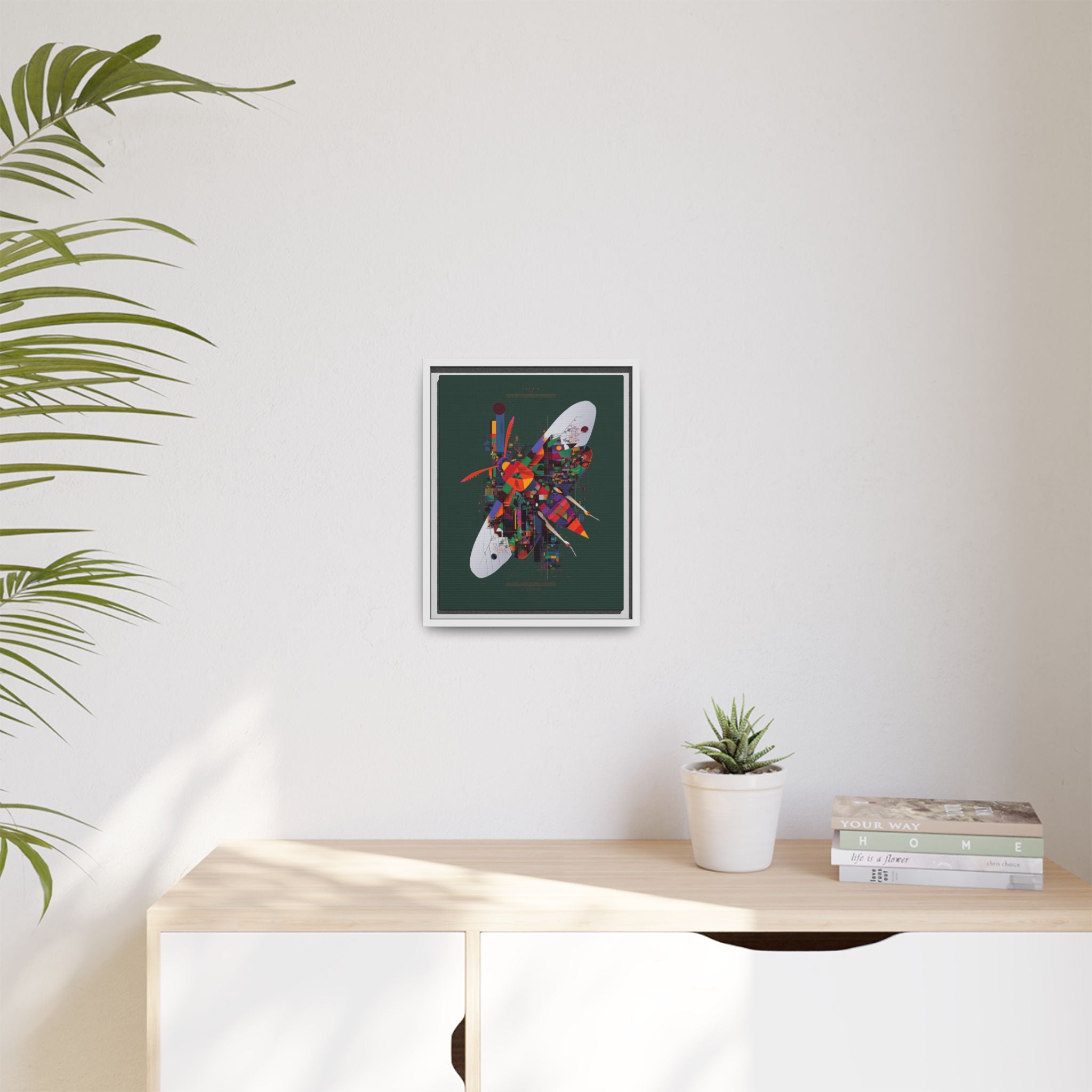Geometric Metamorphosis Framed Print: Urban Nature Mosaic, Abstract Butterfly Fragments   |  Personalized & Custom Orders Available