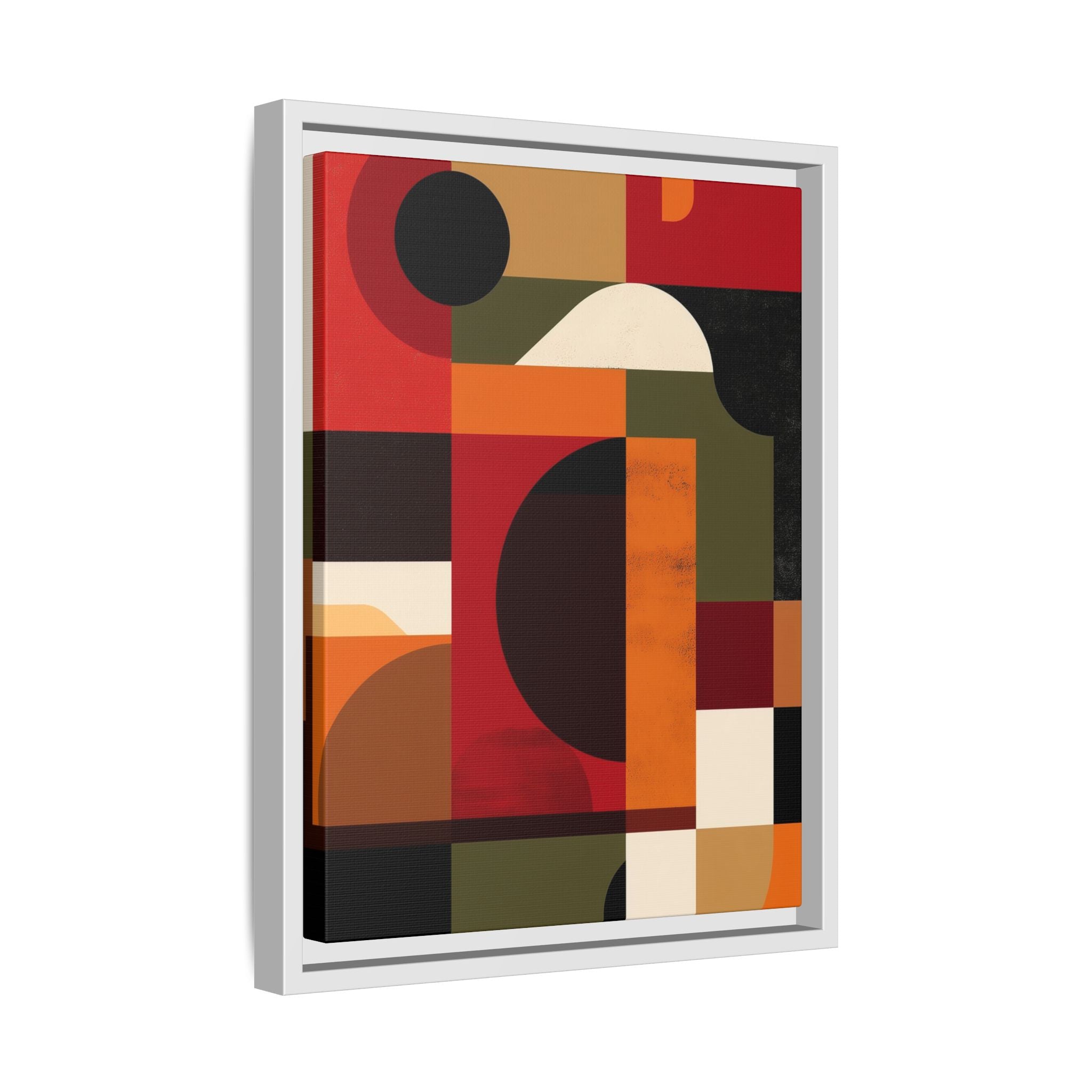 Geometric Convergence: Abstract Bauhaus Design, Constructivist Color Blocks, Architectural Art Composition   |   Custom Orders Accepted