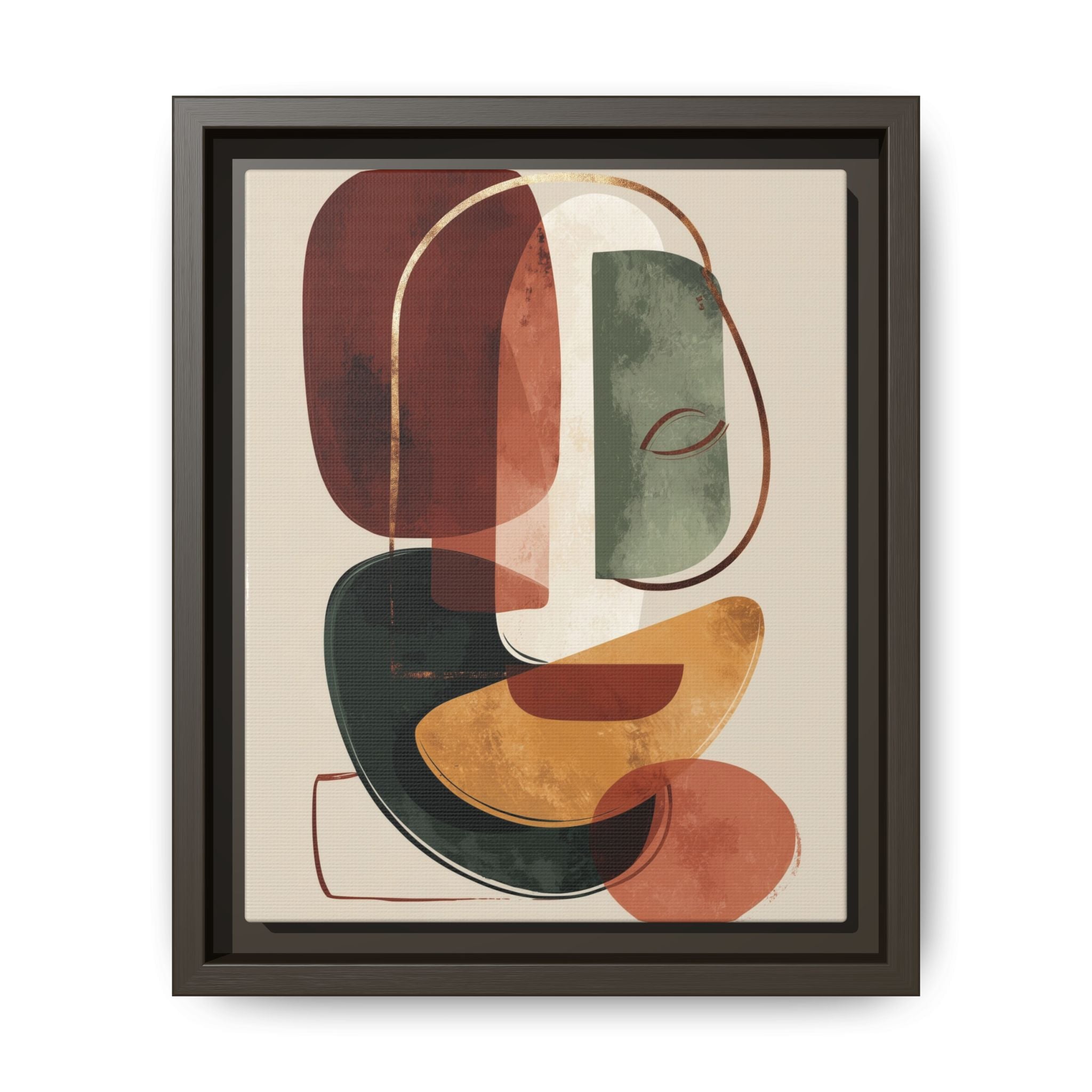 Layered Geometries: Mid-Century Modern Composition, Organic Abstract Design, Translucent Intersecting Shapes   |   Custom Orders Accepted