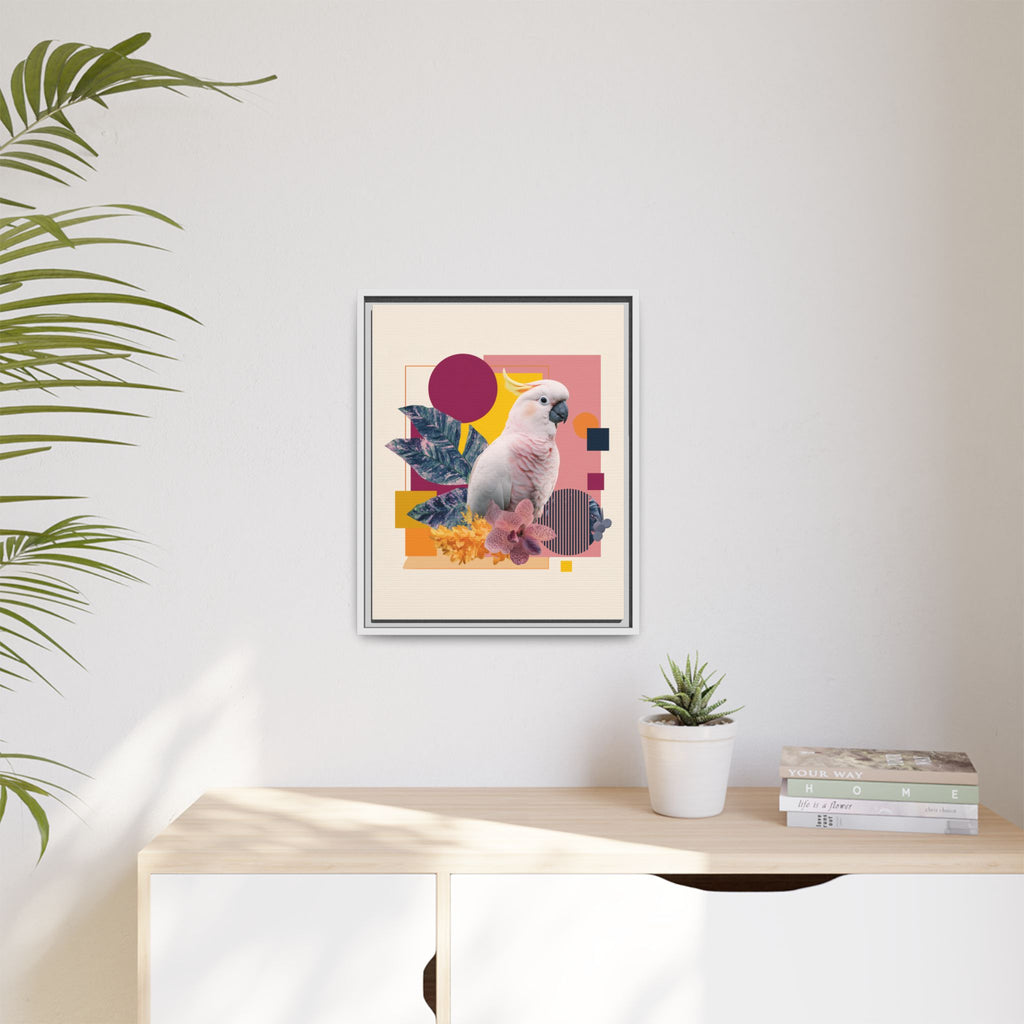 Cockatoo in Geometric Paradise: Tropical Avian Design, Modern Abstract Art   |    Custom Orders Available