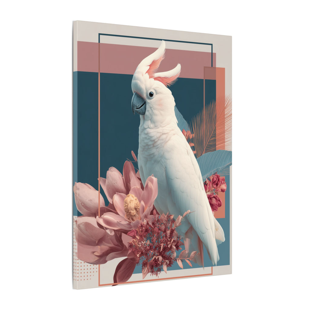 Cockatoo's Geometric Symphony: Digital Wildlife Art, Contemporary Botanical Design   |    Custom Orders Available