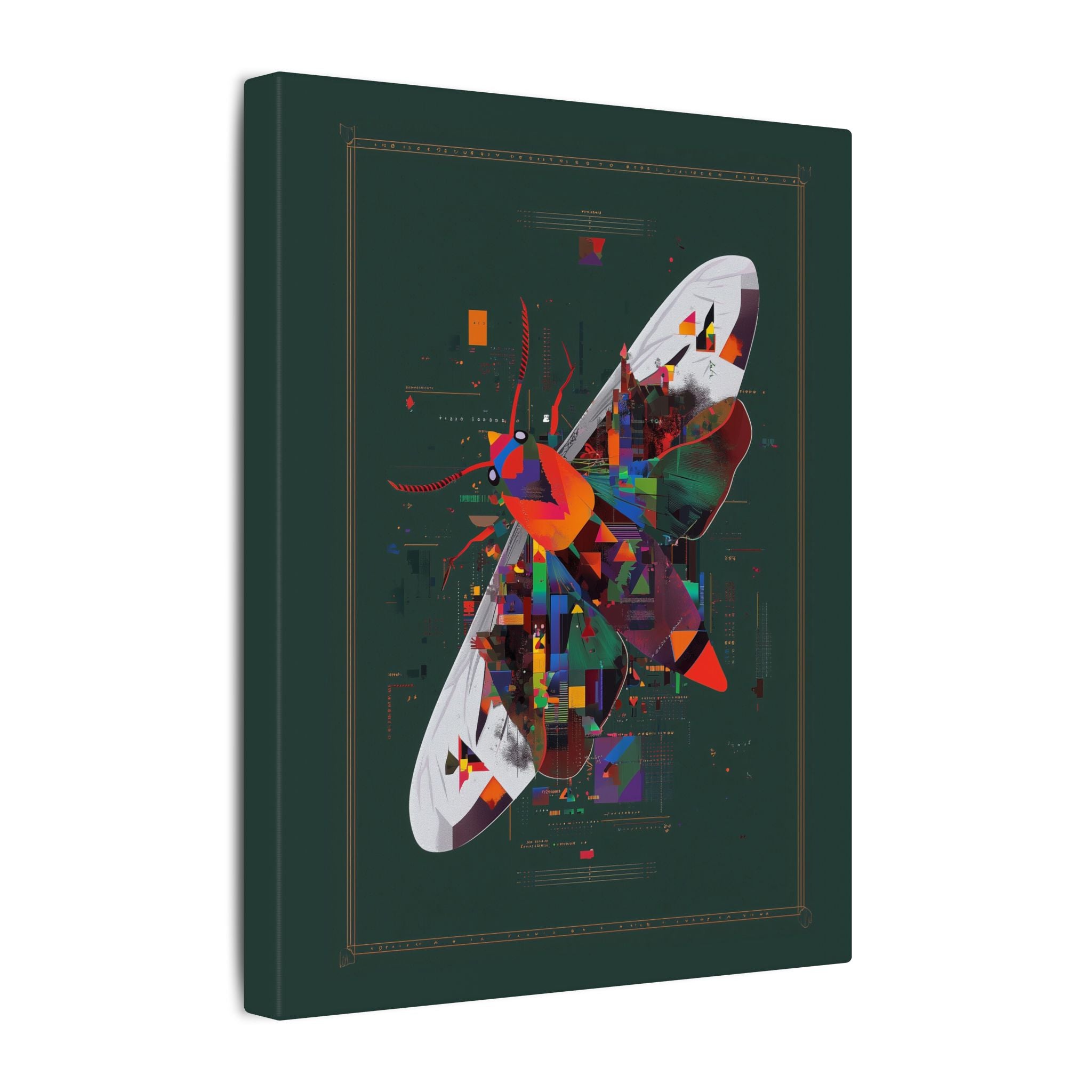 Geometric Butterfly: Digital Fragmentation, Chromatic Abstract Design   |    Custom Orders Available