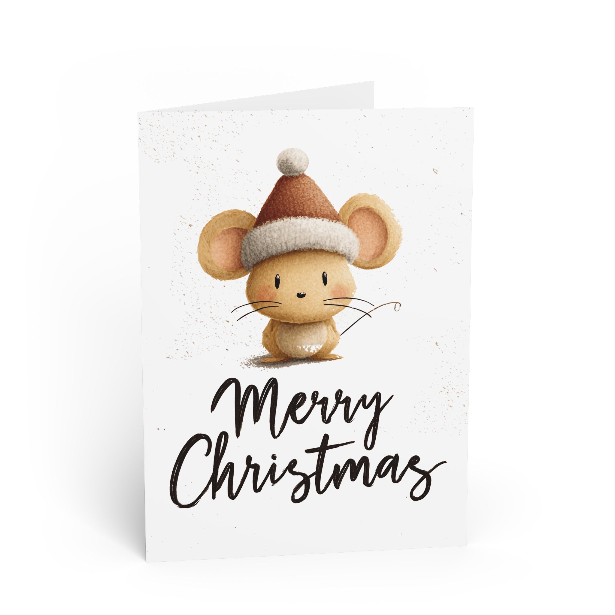 Christmas Whiskers: Festive Mouse Illustration, Holiday Character Art, Cute Cartoon Greeting | Custom Orders Accepted