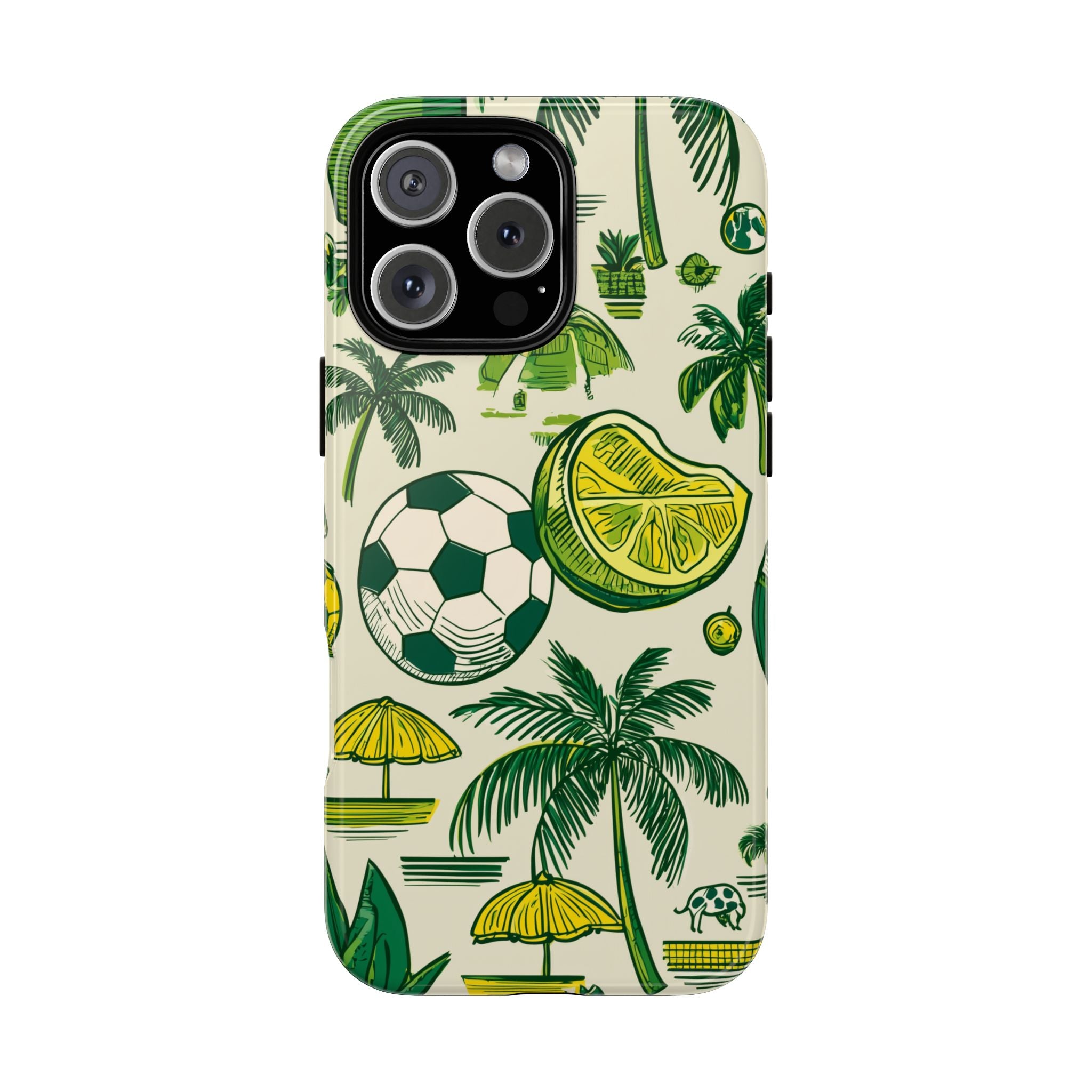 Summer Tough Cases: Sporty Tropical Phone Case, Fun Beach Vibe Phone Accessory, Summer Travel Gift, Colorful Phone Cover, Casual Style Tech