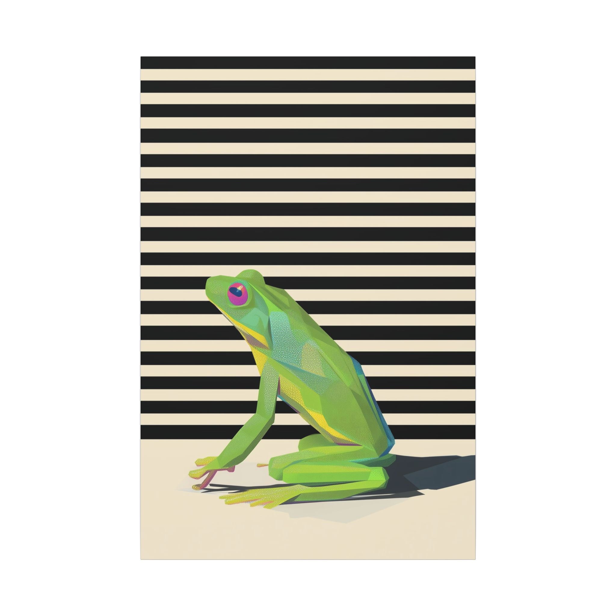 Emerald Amphibian Elegance: Stylized Graphic Design, Modern Frog Illustration   |    Custom Orders Available
