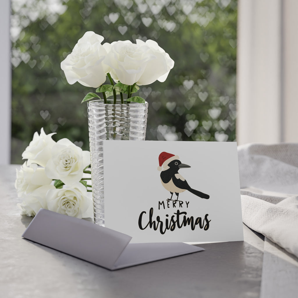 Merry Christmas Holiday Cards, Festive Greeting Cards, Two-Sided Christmas Cards, Chirpy Christmas Cards, Seasonal Greeting Cards,