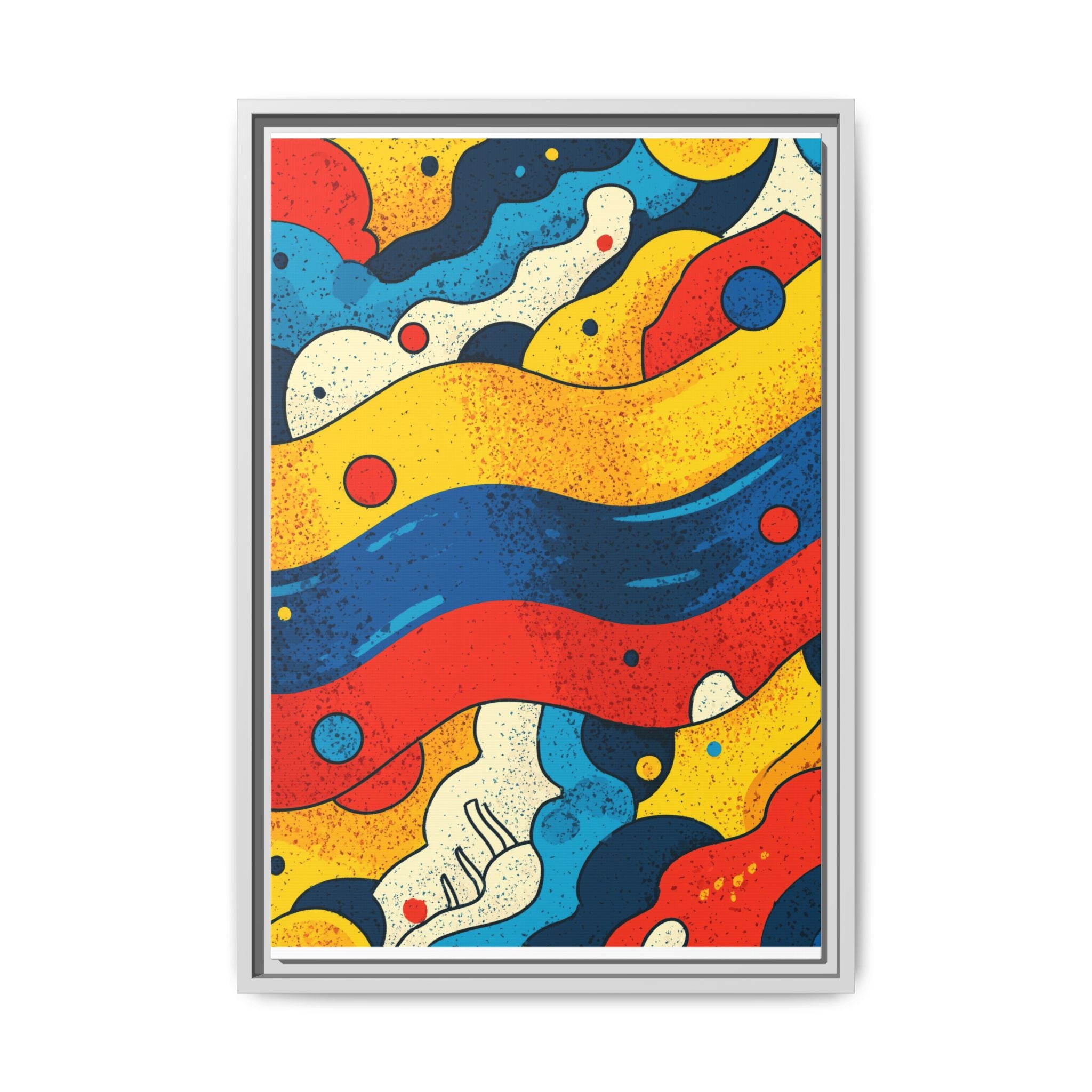 Wave Rhythms: Chromatic Abstraction, Vintage Screen Print Textures, Dynamic Color Composition   |   Custom Orders Accepted