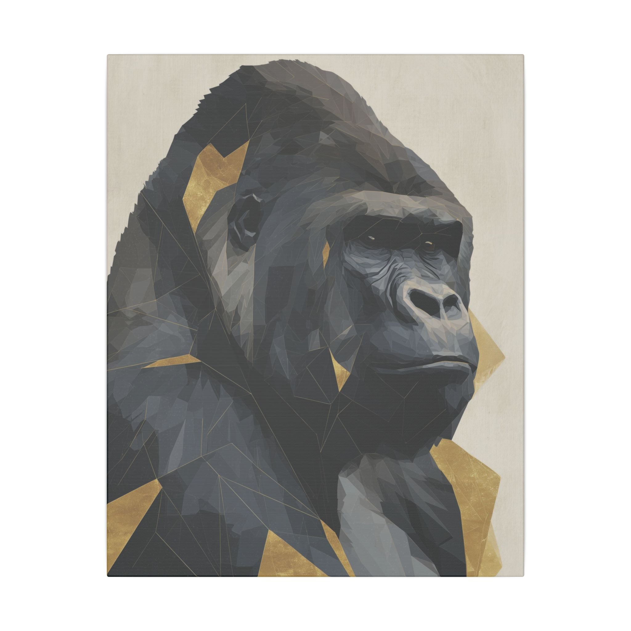 Fractured Primate: Geometric Gorilla Portrait, Low-Poly Animal Art, Modern Wildlife Visualization   |  Personalized & Custom Orders