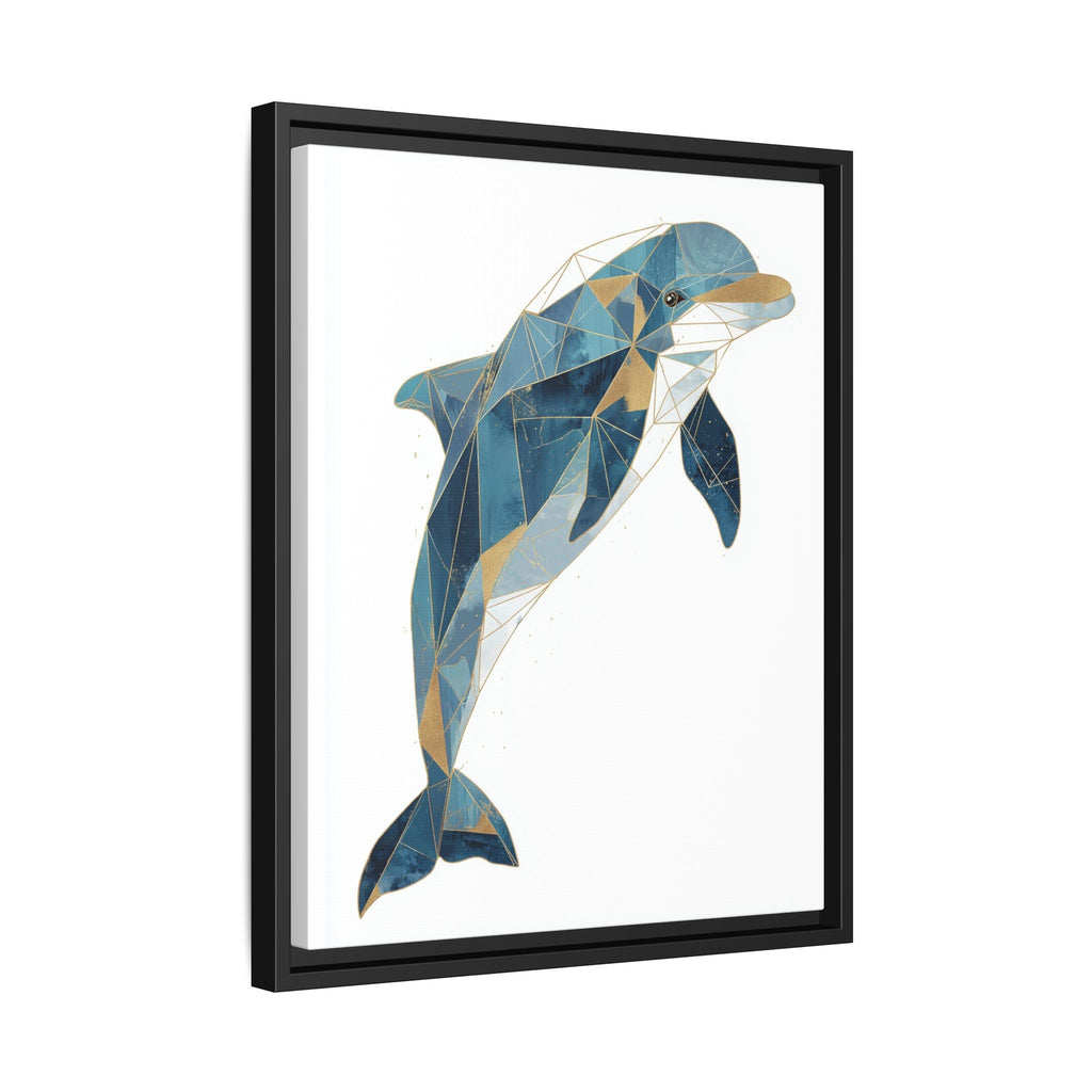 Oceanic Geometry: Dolphin in Blue Polygons, Modern Marine Art   |  Personalized & Custom Orders Available