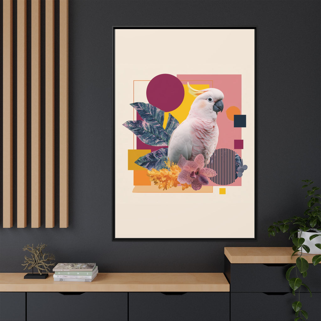 Cockatoo in Geometric Paradise: Tropical Avian Design, Modern Abstract Art   |    Custom Orders Available
