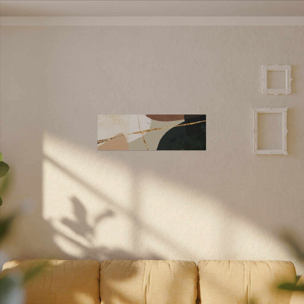 Canvas Print, Abstract Earthy Gold Wall Art, Modern Designer Home Decor, Stretched Matte Canvas; Thick, Multi-Size, Office Decor