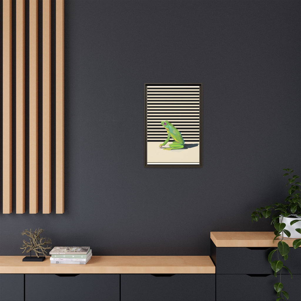 Geometric Frog Persona: Modern Wildlife Illustration, Vibrant Graphic Design   |  Personalized & Custom Orders Available