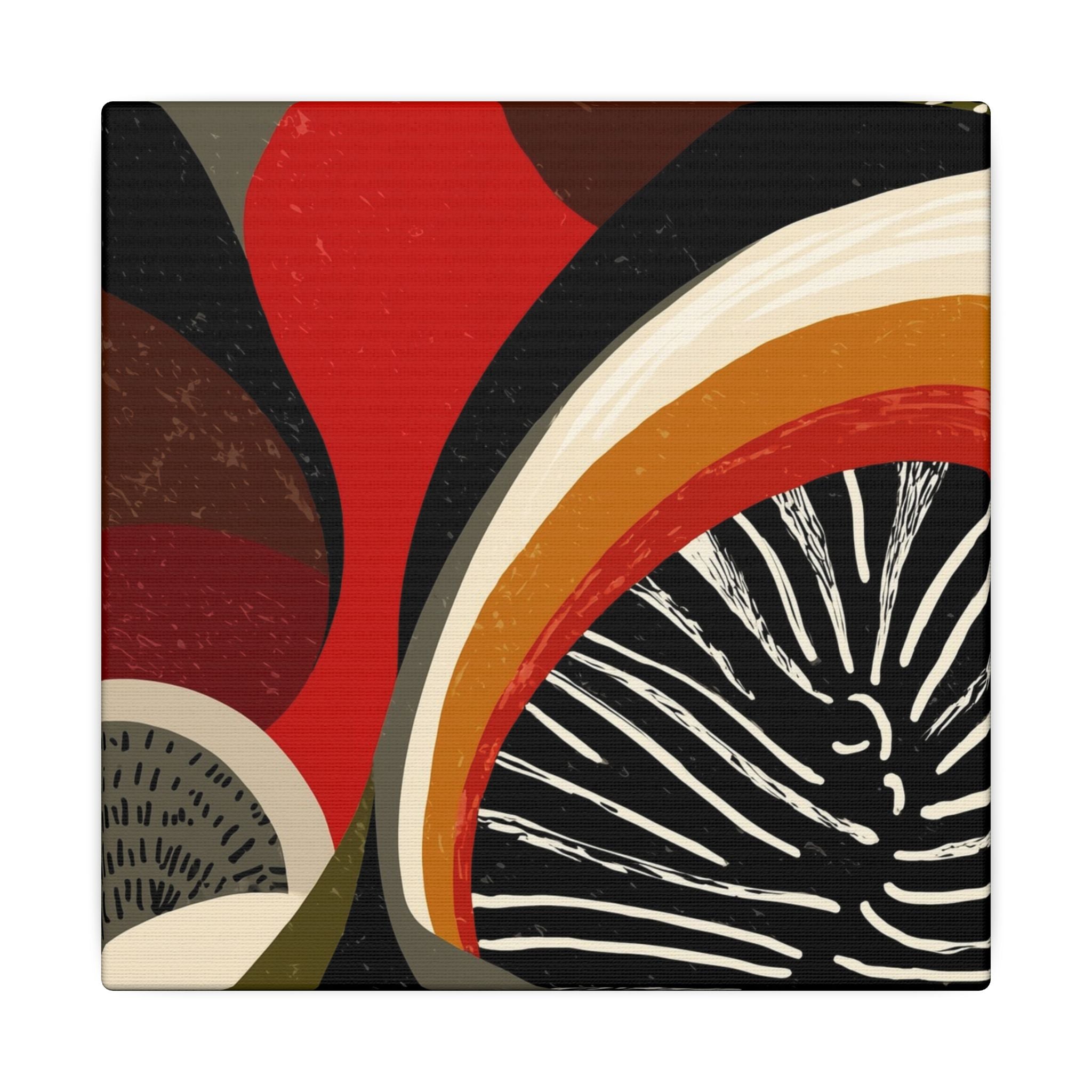 Harmonic Convergence: Organic Geometry, Mid-Century Modern Abstract, Earthy Palette Composition   |   Custom Orders Accepted