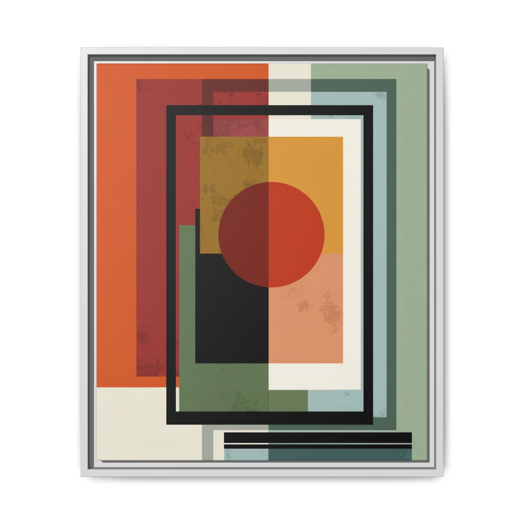 Geometric Harmonies: Mid-Century Modern Composition, Constructivist Inspiration, Abstract Rectangular Interplay   |   Custom Orders Accepted