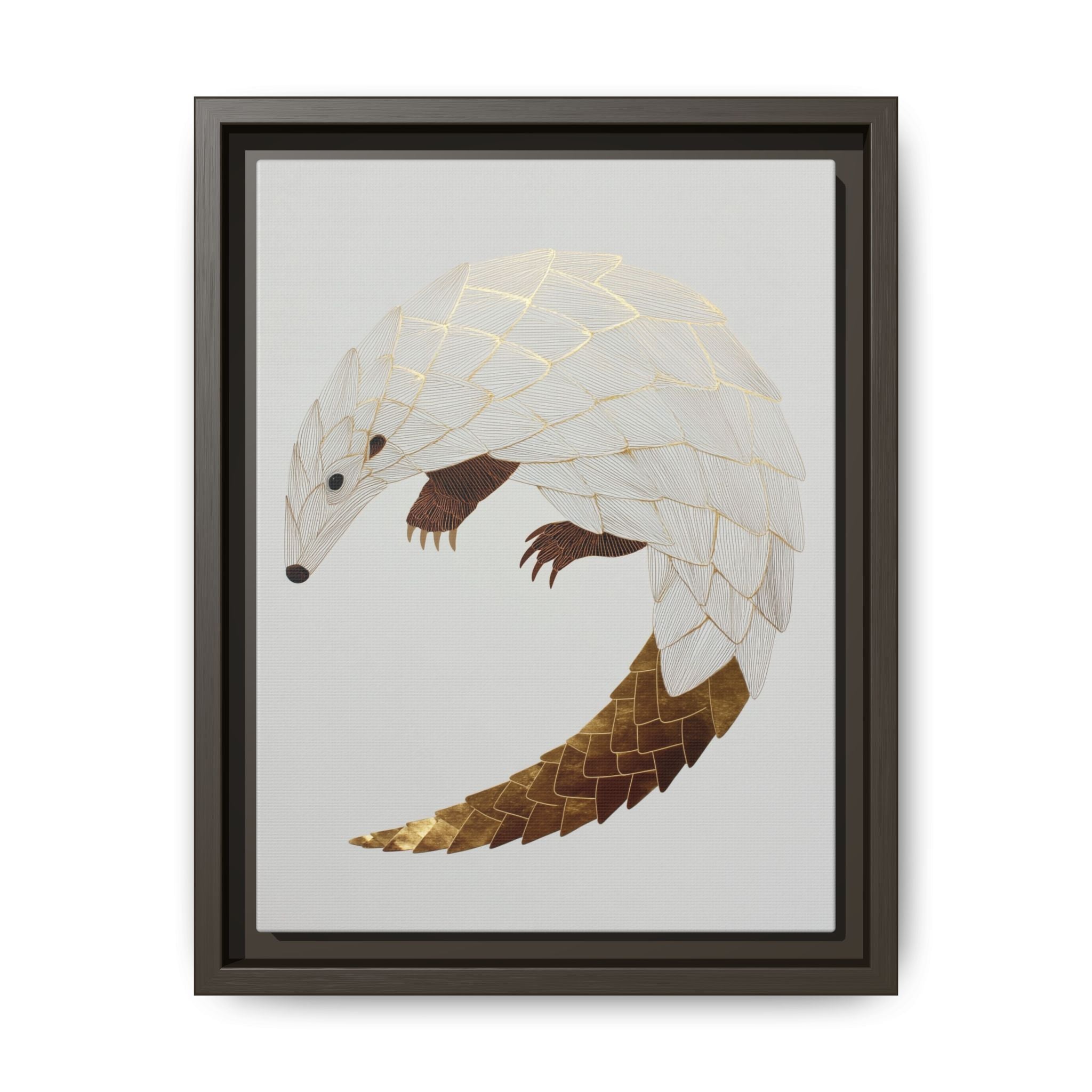 Geometric Hedgehog: Minimalist Wildlife Illustration, Layered Metallic Geometric Art   |    Custom Orders Available