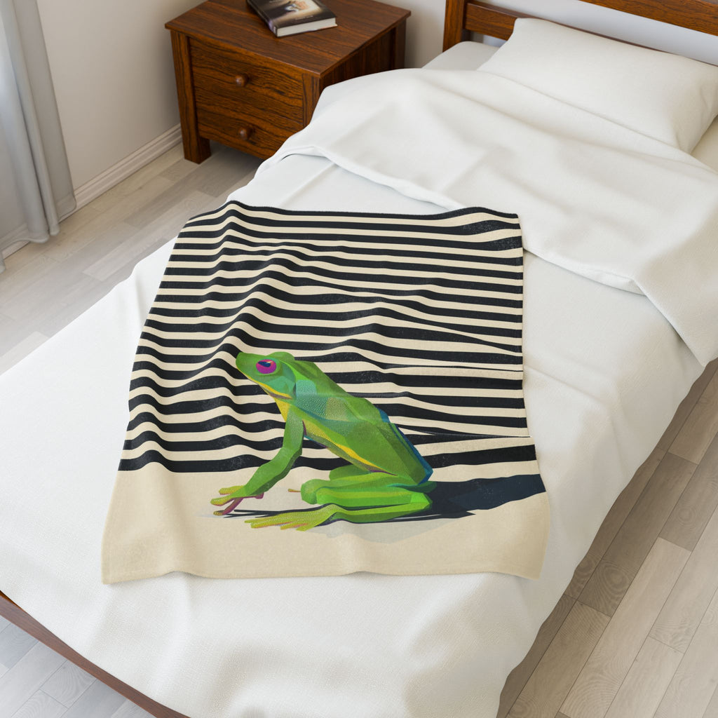 Emerald Amphibian: Gradient Frog Illustration, Modern Graphic Art   |    Custom Orders Available