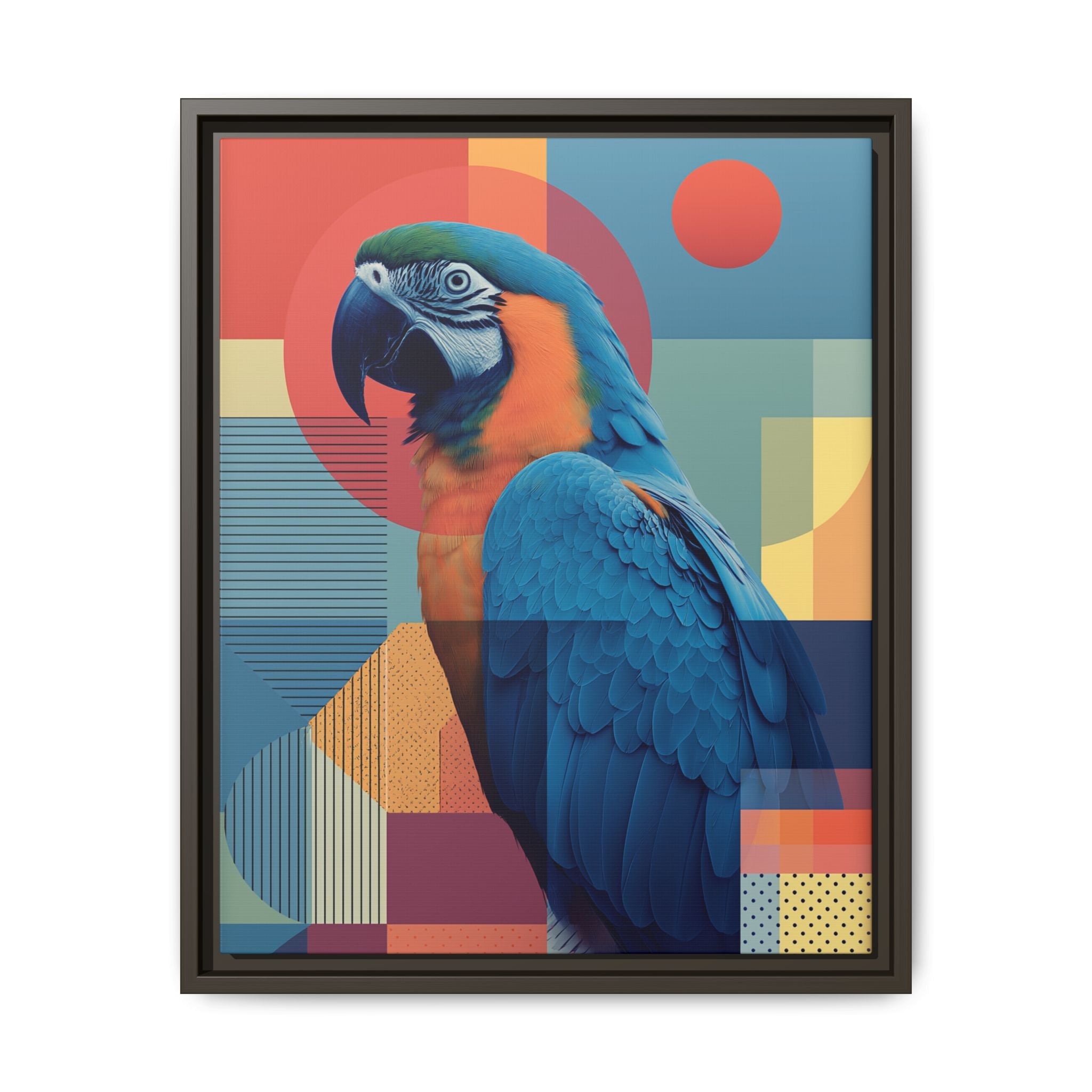 Geometric Macaw: Prismatic Wildlife Fusion, Modern Abstract Composition   |    Custom Orders Available