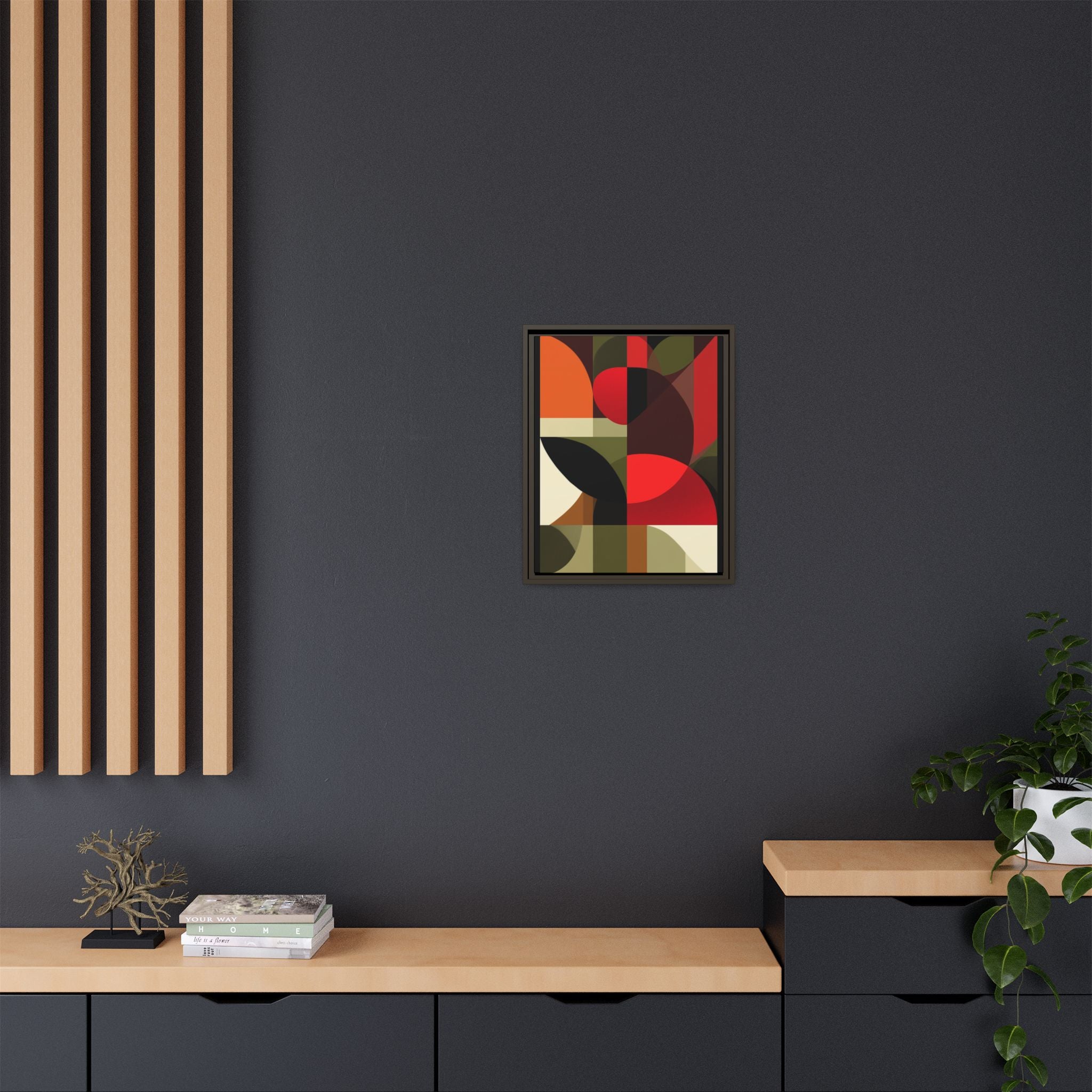 Geometric Fusion: Modern Abstract Composition, Cubist Color Blocks, Architectural Form Harmony   |   Custom Orders Accepted