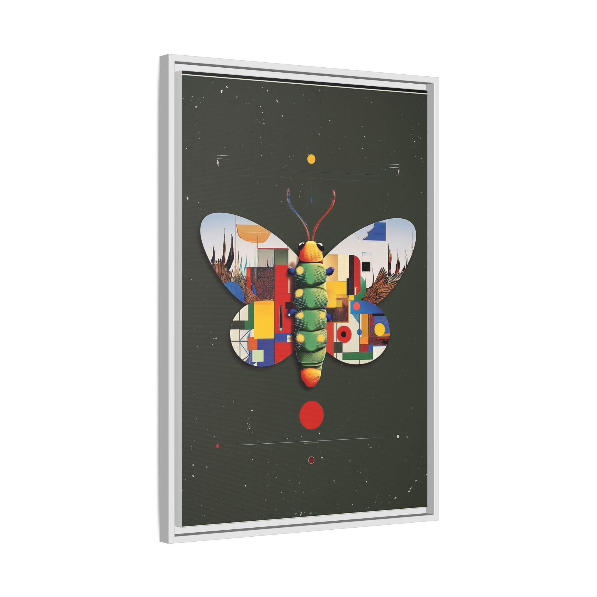 Geometric Butterfly Framed Print : Digital Cubist Interpretation, Modernist Entomological Design   |  Personalized & Custom Orders Available