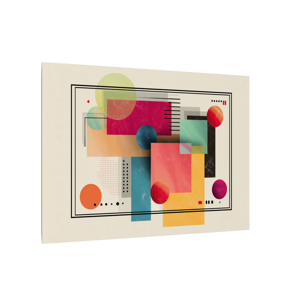 Geometric Dynamism: Bauhaus Abstraction, Translucent Shapes, Modernist Composition   |   Custom Orders Accepted