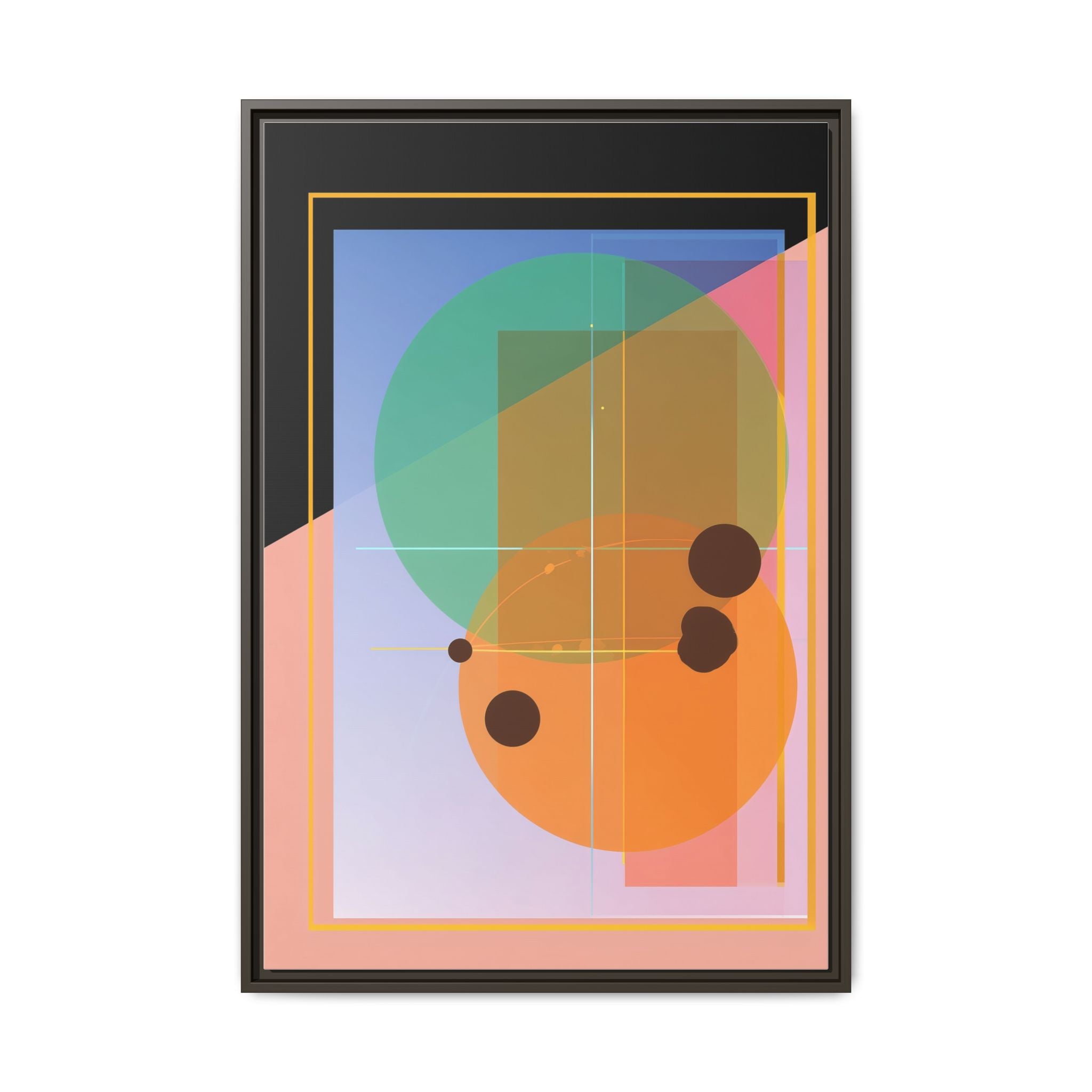 Geometric Harmony: Abstract Composition, Overlapping Shapes, Precision Design   |   Custom Orders Accepted