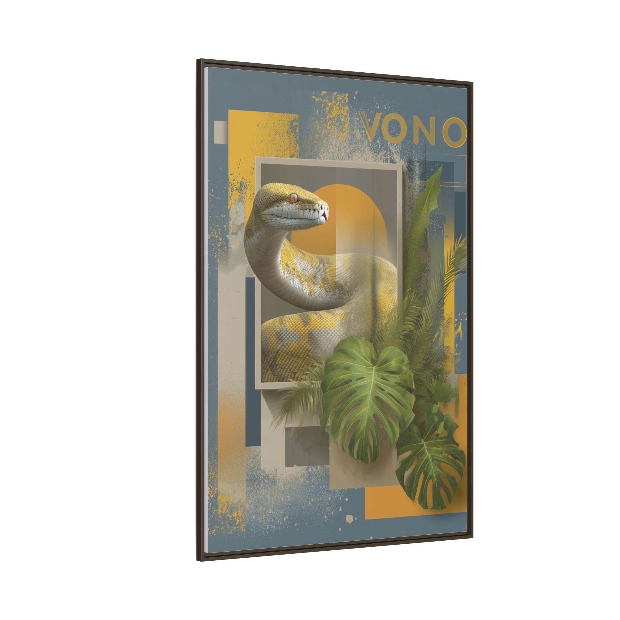 Serpent in Geometrics: Tropical Graphic Design, Modern Nature Illustration   |    Custom Orders Available