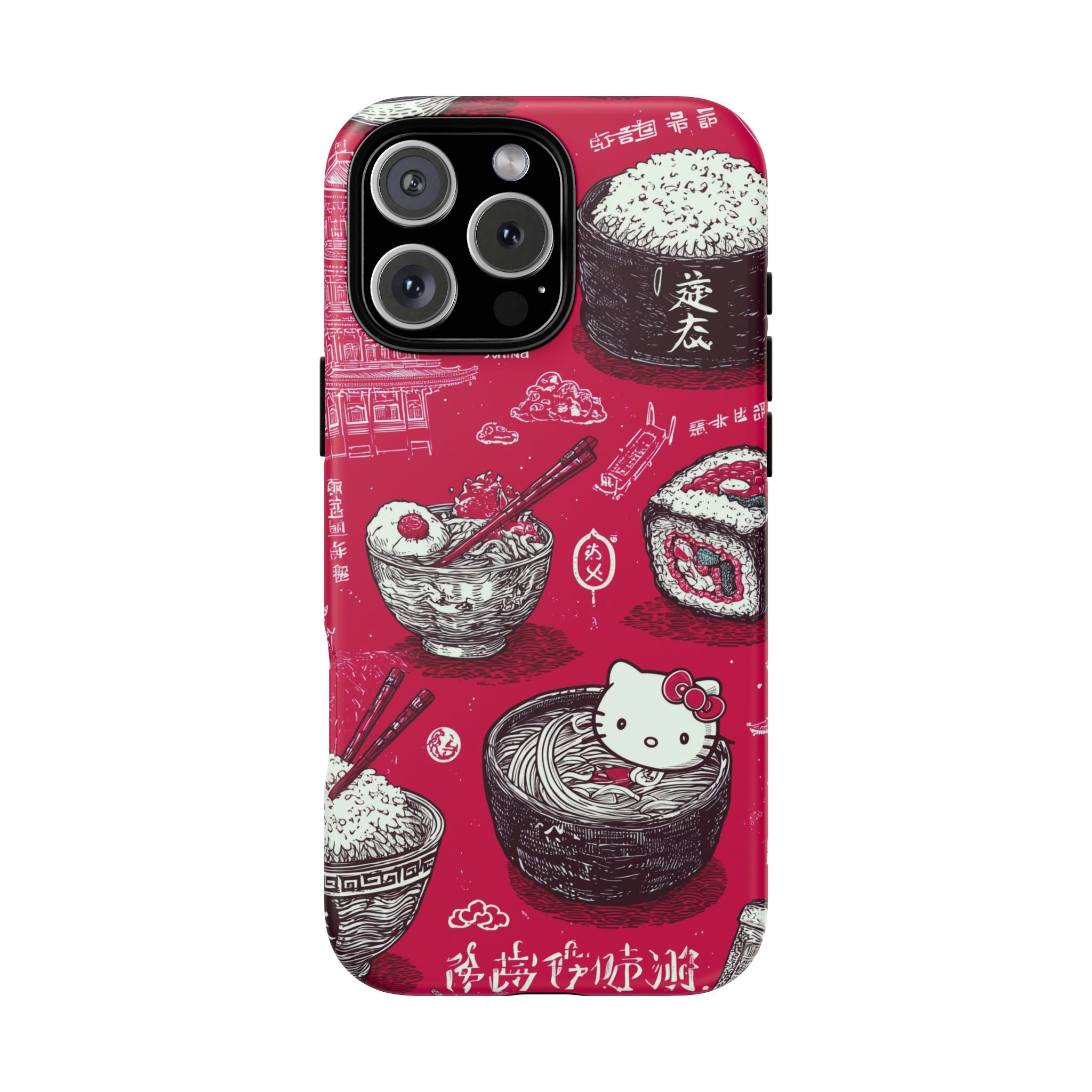 Japanese Kitty Vibrant Phone Case - Tough Case | Funky, Colorful, Unique Design for Personalization, Gift, Accessory, Protection, Trendy