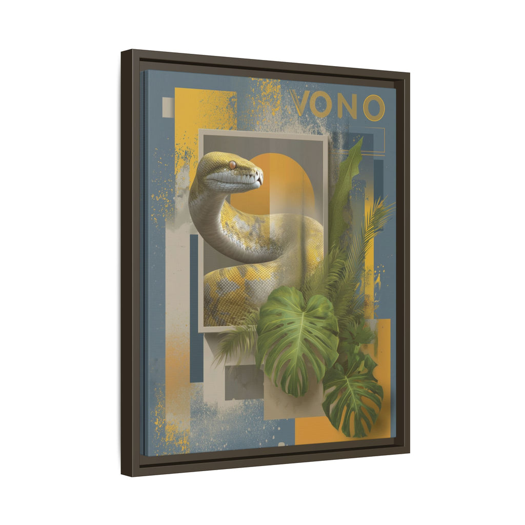 Serpent of Geometric Dimensions: Tropical Vono Design, Abstract Wildlife Art   |  Personalized & Custom Orders Available