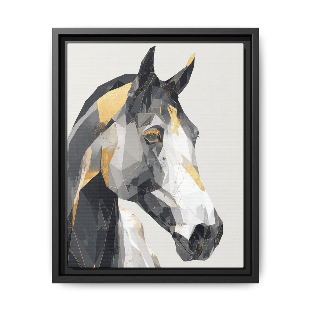 Geometric Equine Framed Print : Polygonal Horse Portrait, Modern Abstract Geometric Art   |  Personalized & Custom Orders Available