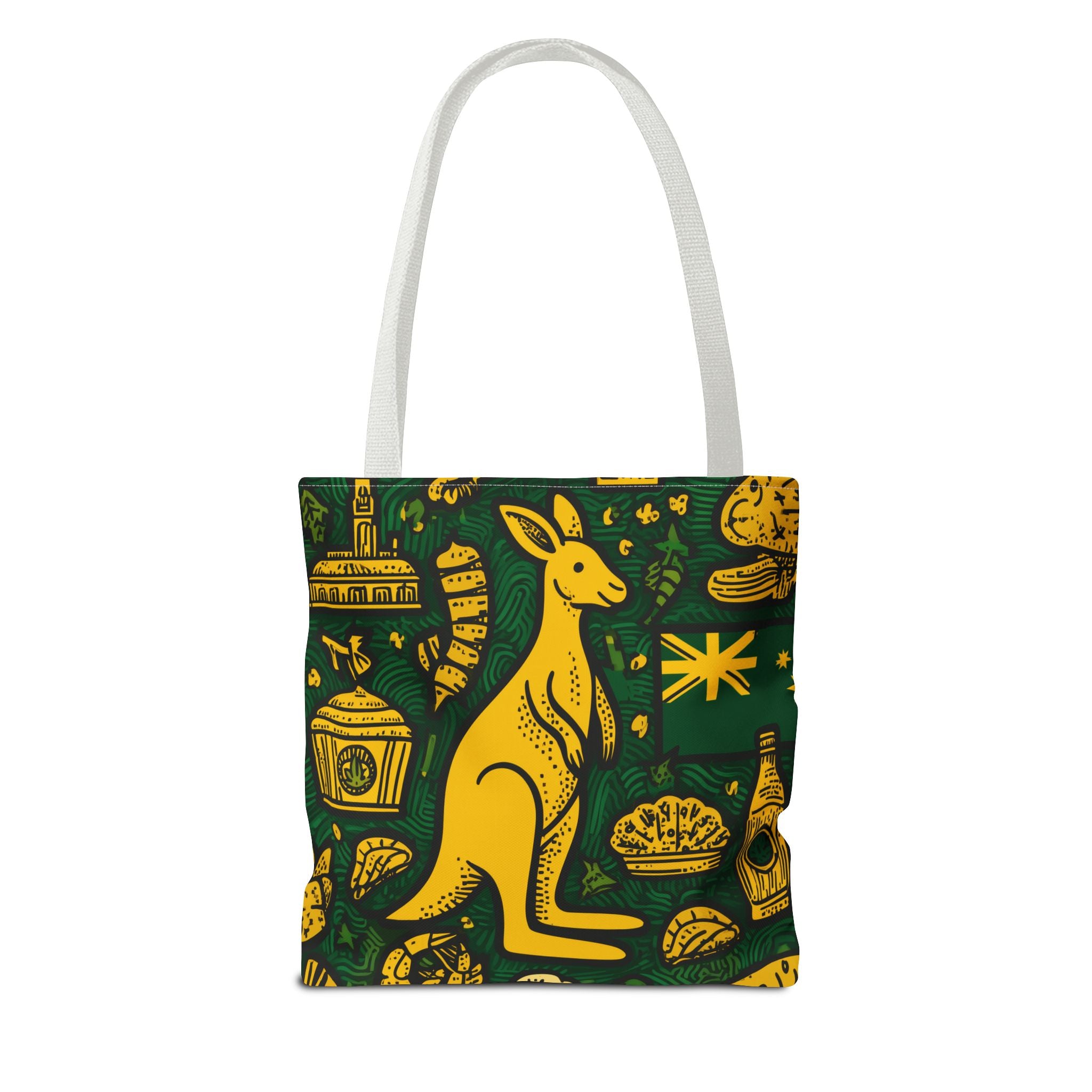 Fun Kangaroo-Themed Tote Bag, Cute Bunny and Kangaroo Design, Eco-Friendly Reusable Bag for Picnics, Gifts, Spring Decor, Beach