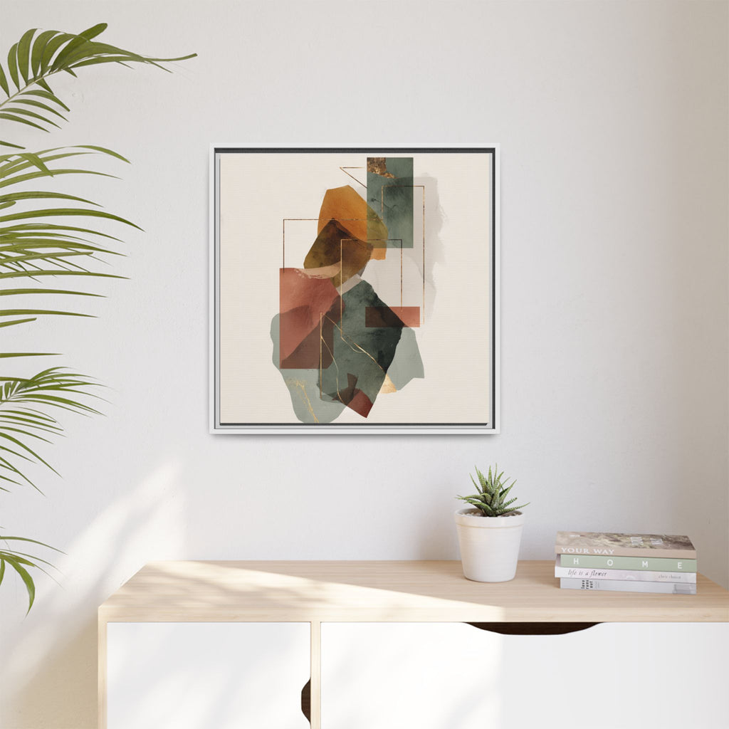 Harmonic Geometries: Architectural Abstraction, Earthy Palette, Minimalist Composition   |   Custom Orders Accepted