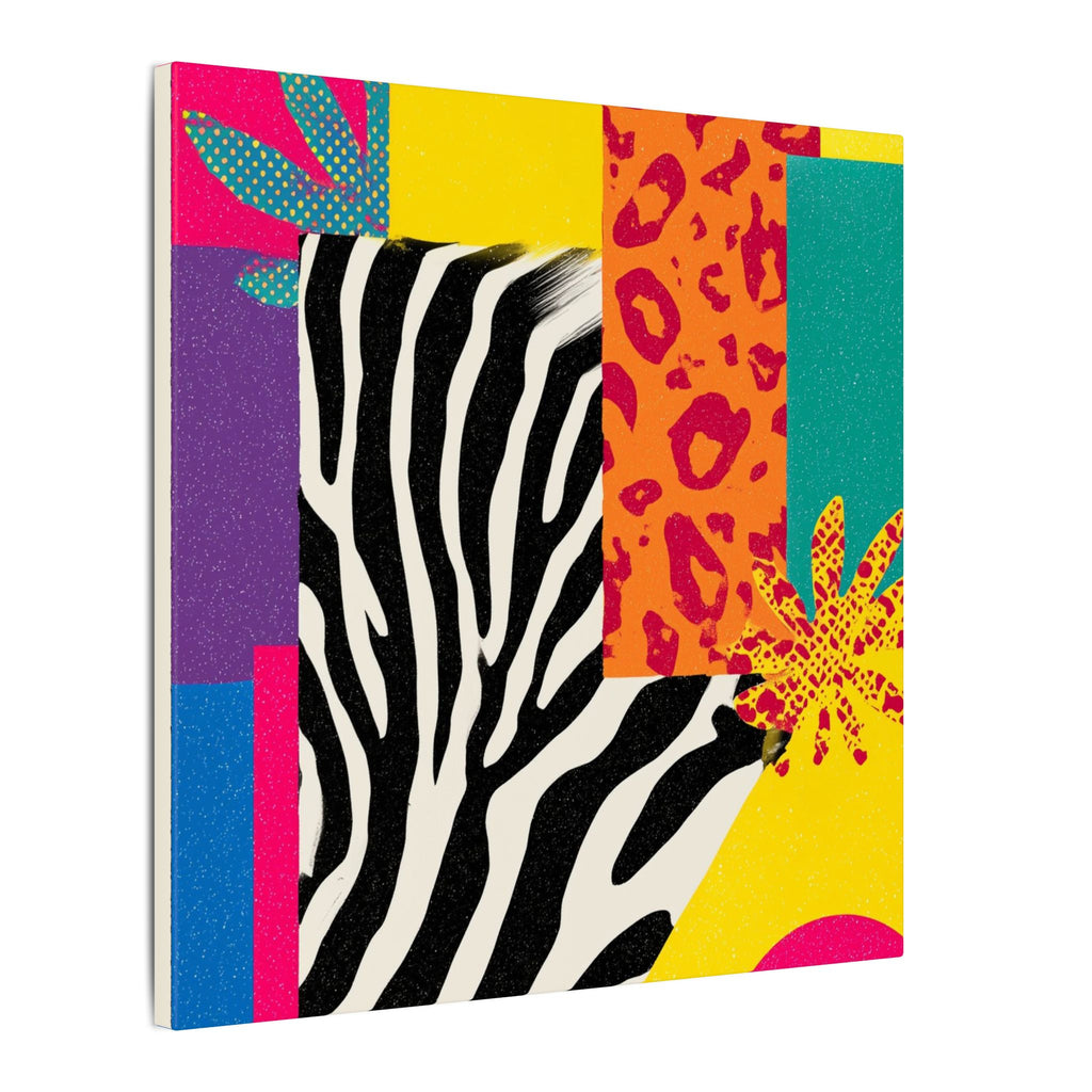 Pop Geometry: Zebra Leopard Fusion, Geometric Color Block, Modern Abstract Design   |   Custom Orders Accepted