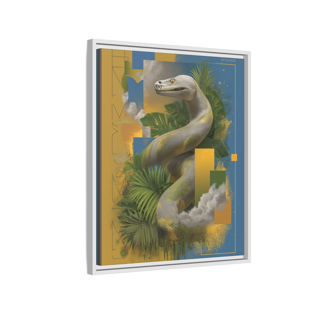 Serpent of Surreal Geometries: Tropical Hyperrealism, Digital Snake Illustration   |    Custom Orders Available