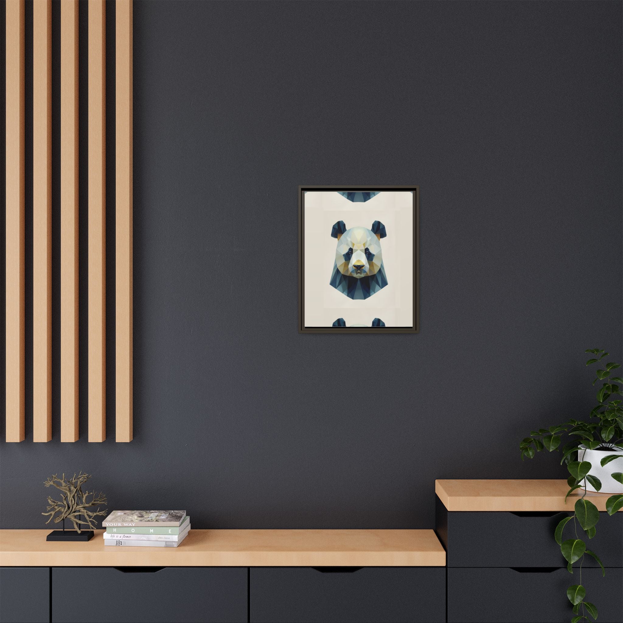 Geometric Panda Prism: Low-Poly Digital Wildlife Art, Minimalist Triangular Design   |  Personalized & Custom Orders Available