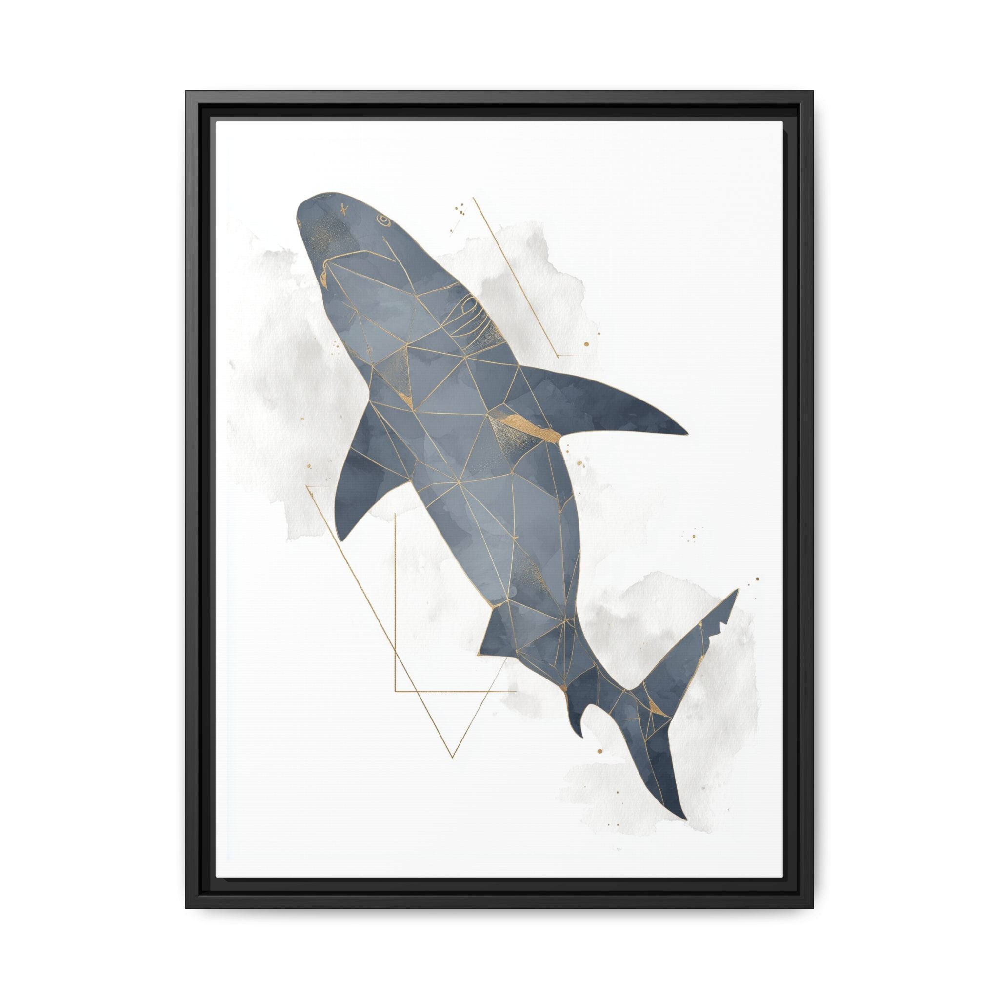 Aquatic Geometry: Shark Polygon Abstraction, Oceanic Digital Art   |  Personalized & Custom Orders Available