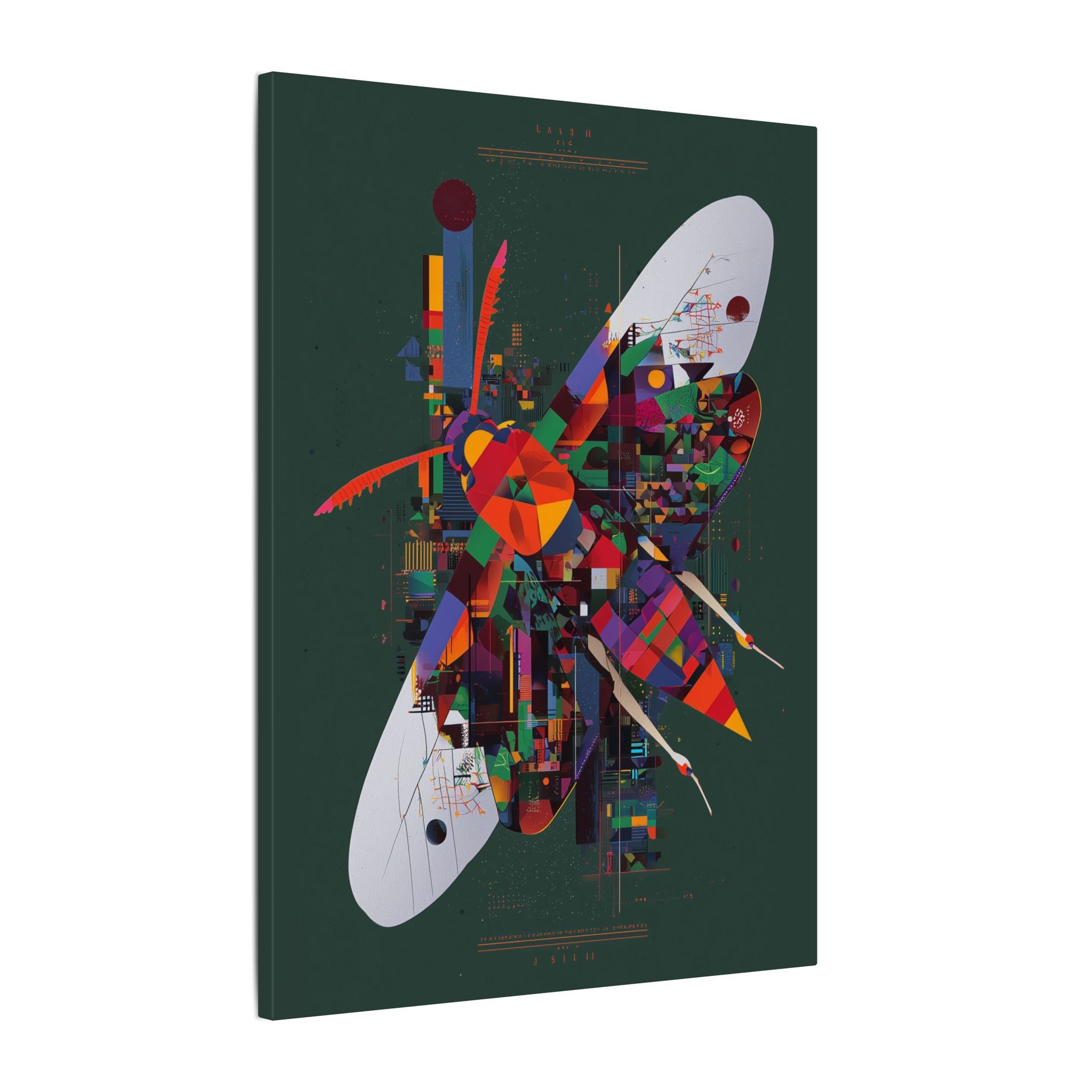 Metamorphic Geometry: Digital Cubist Butterfly, Urban Fragmentation Landscape   |    Custom Orders Available