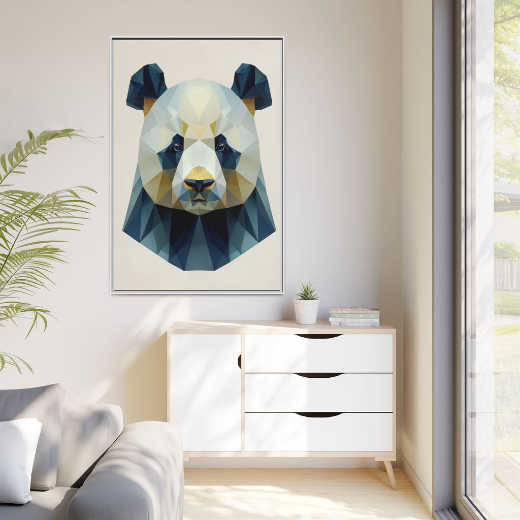 Geometric Panda Prism: Low-Poly Digital Wildlife Art, Minimalist Triangular Design   |  Personalized & Custom Orders Available