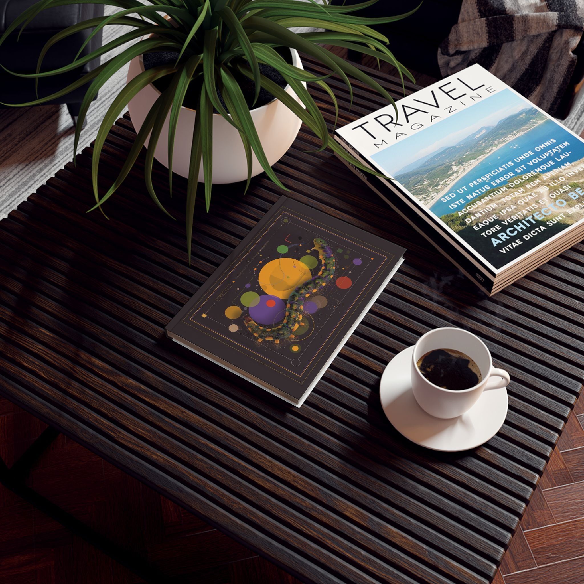 Personalized Insect Themed Journal : Digital Biological Illustration, Geometric Nature Visualization Personalized Journal   |