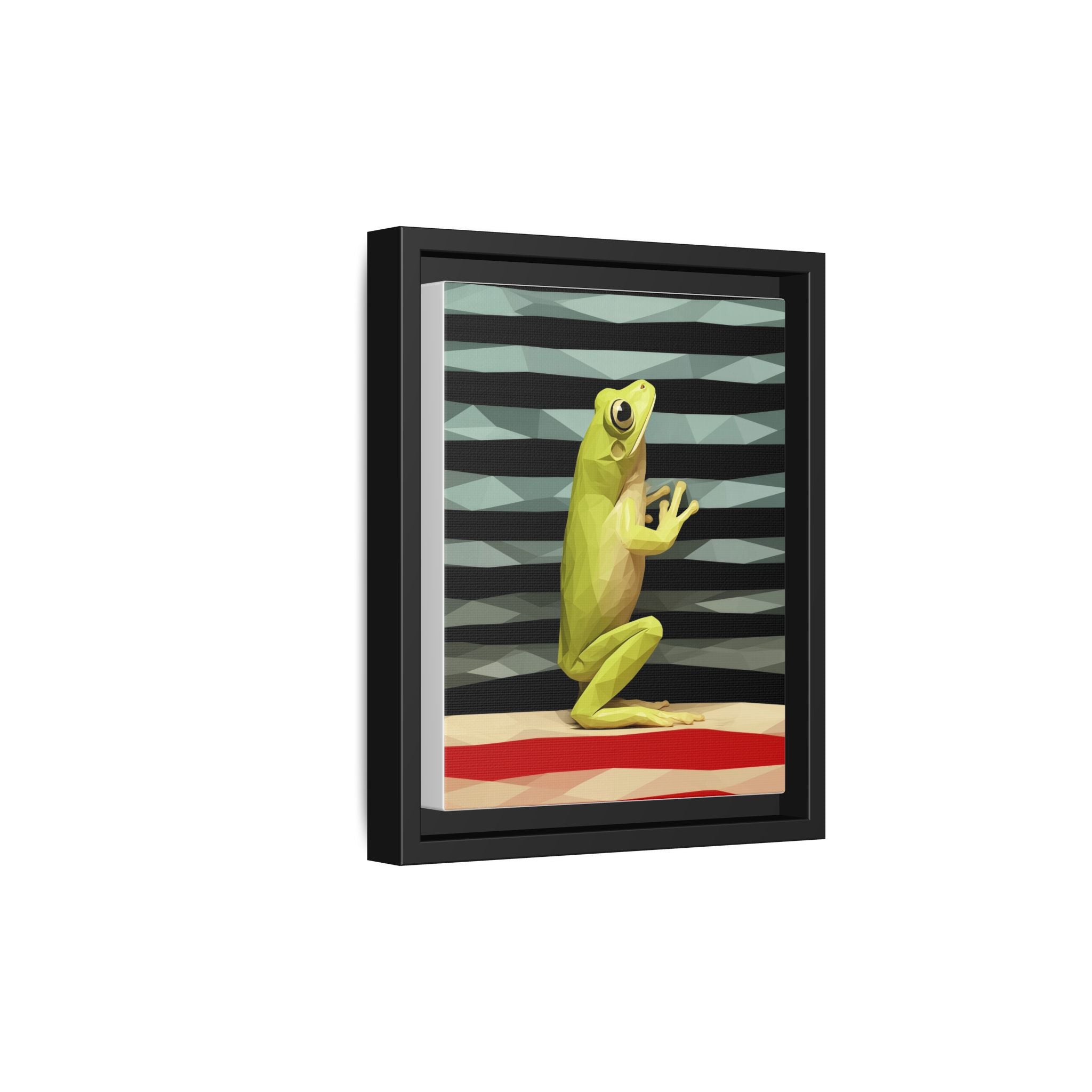 Geometric Frog Ascendant: Low-Poly Digital Amphibian, Architectural Nature Art   |    Custom Orders Available