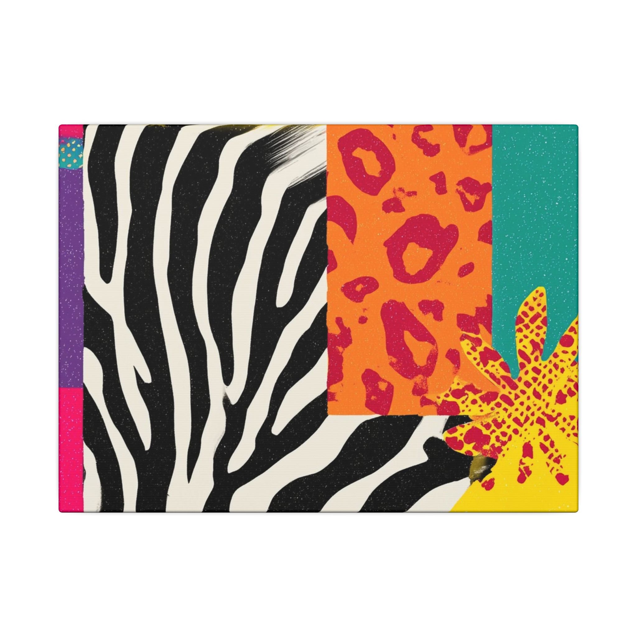 Copy of Pop Geometry: Zebra Leopard Fusion, Geometric Color Block, Modern Abstract Design   |   Custom Orders Accepted
