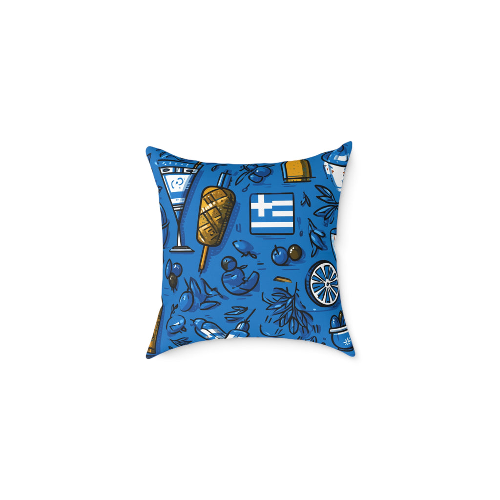 Greece-Inspired Decorative Pillow, Poly Canvas Throw Cushion, Coastal Home Decor, Mediterranean Vibes, Summer Housewarming Gift, [...]