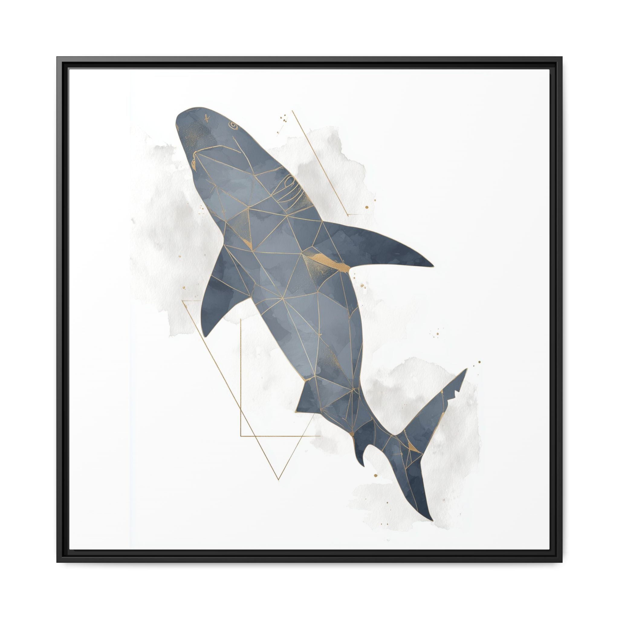 Aquatic Geometry: Shark Polygon Abstraction, Oceanic Digital Art   |  Personalized & Custom Orders Available