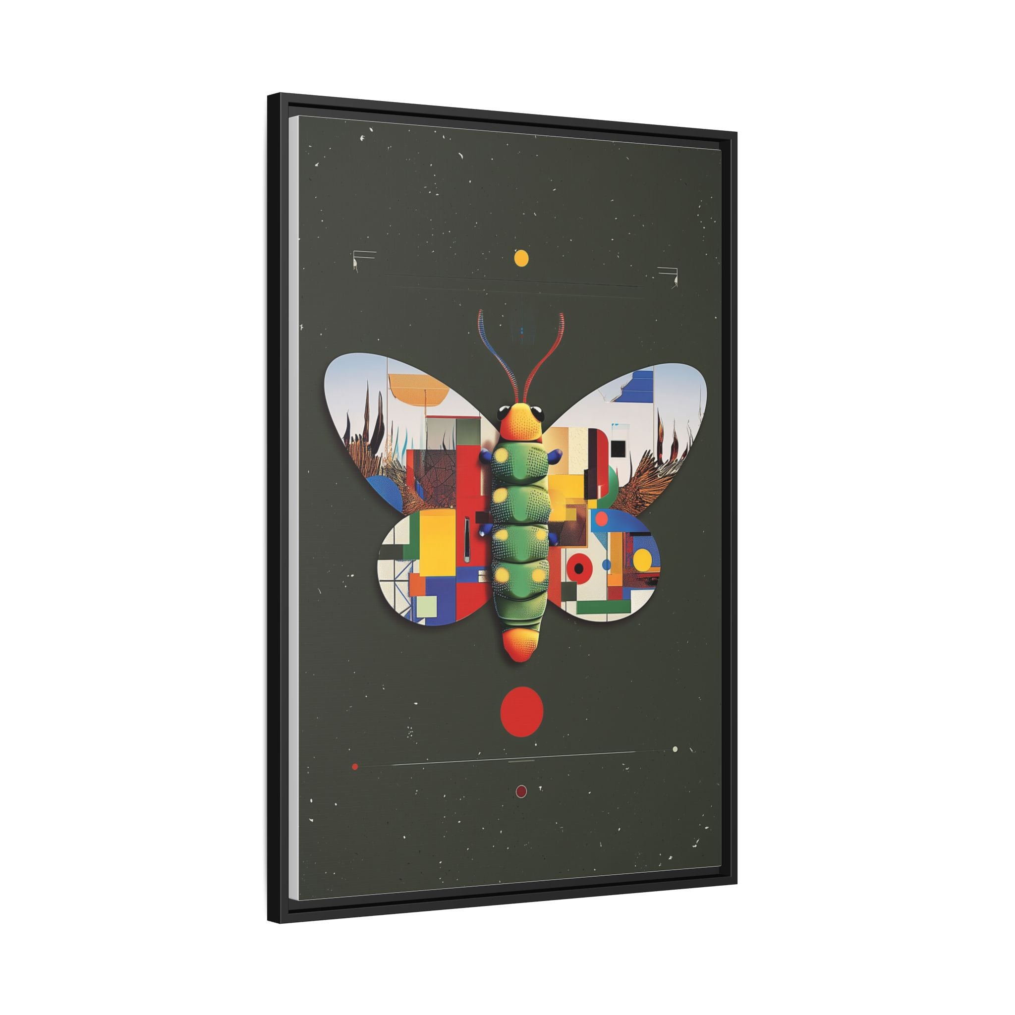Geometric Butterfly Framed Print : Digital Cubist Interpretation, Modernist Entomological Design   |  Personalized & Custom Orders Available