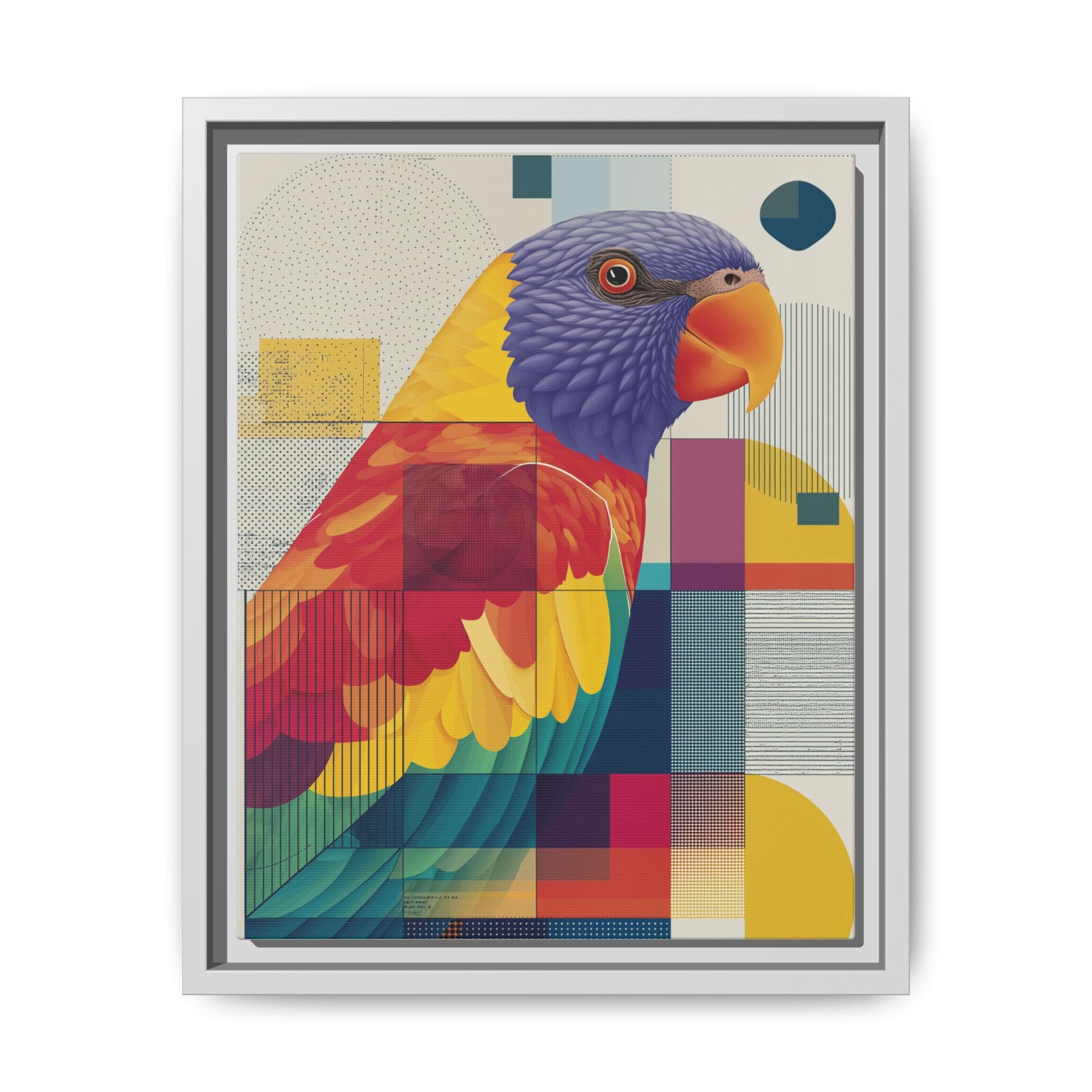 Prismatic Parrot: Geometric Deconstruction, Modern Abstract Art   |    Custom Orders Available