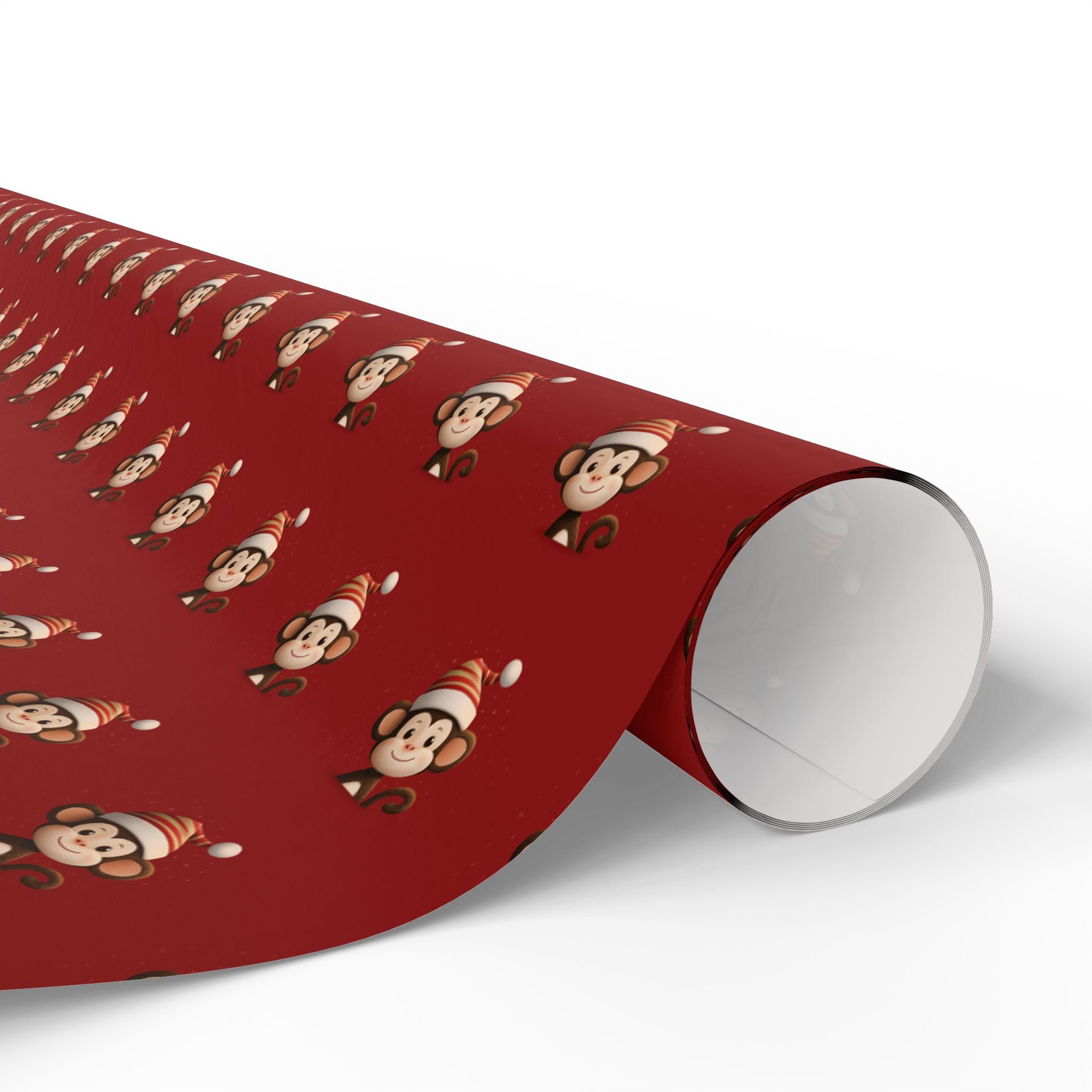 Festive Wrapping Paper - Cute Holiday Designs with Monkeys , Gift Wrapping, Christmas, Birthday, Baby Shower, Jungle Theme