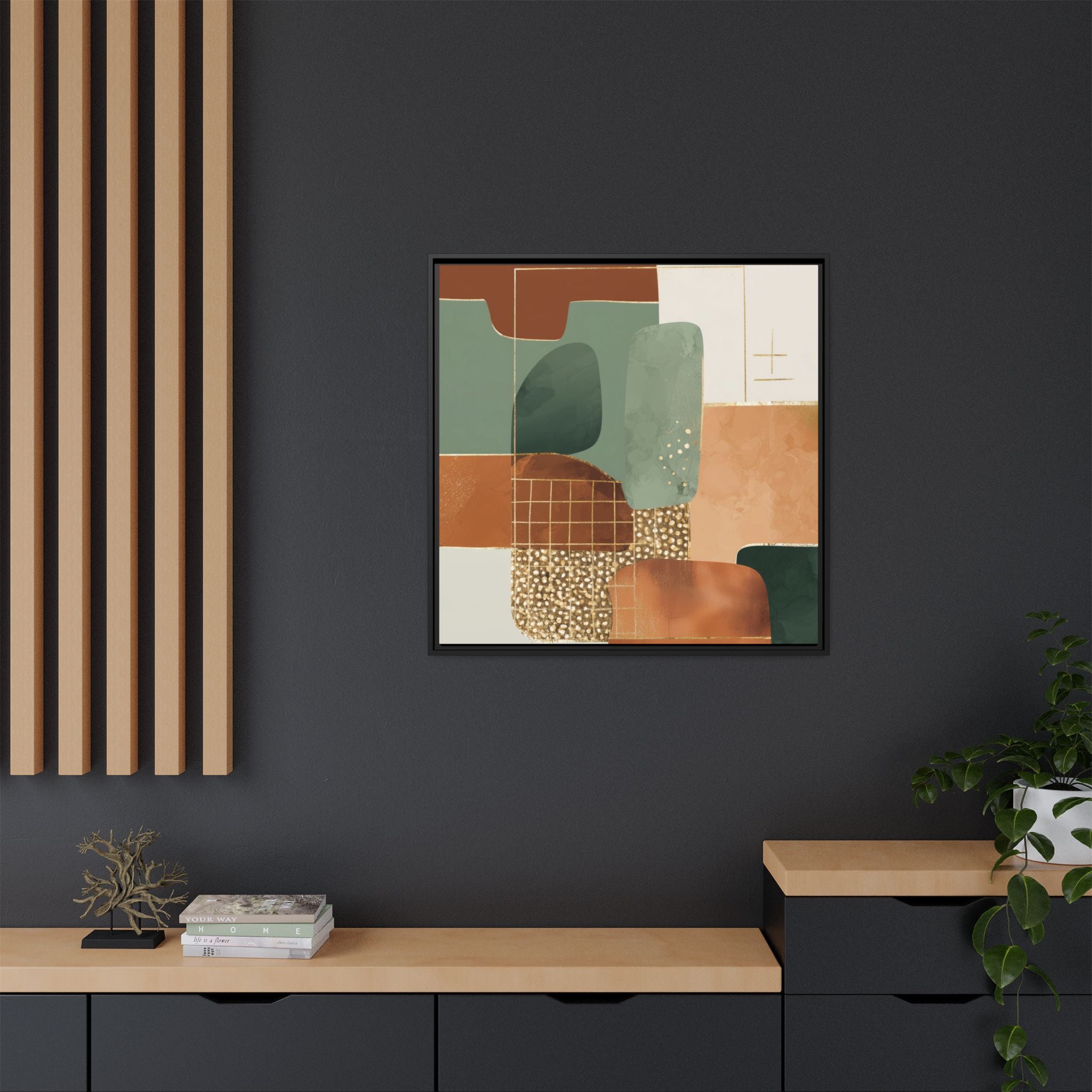 Geometric Harmony: Abstract Minimalist Art, Mid-Century Modern Design, Organic Shapes Composition   |   Custom Orders Accepted