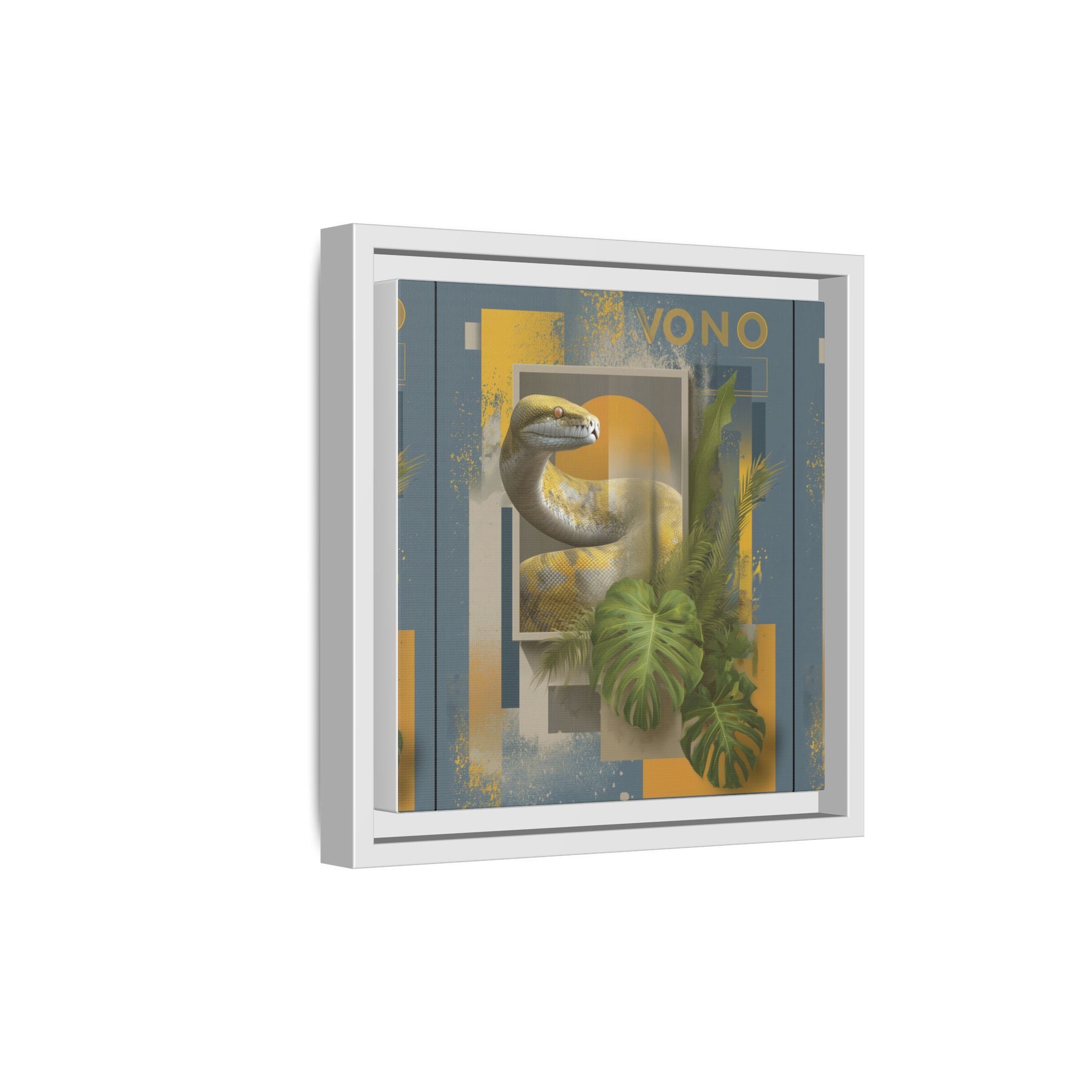 Serpent of Geometric Dimensions: Tropical Vono Design, Abstract Wildlife Art   |  Personalized & Custom Orders Available